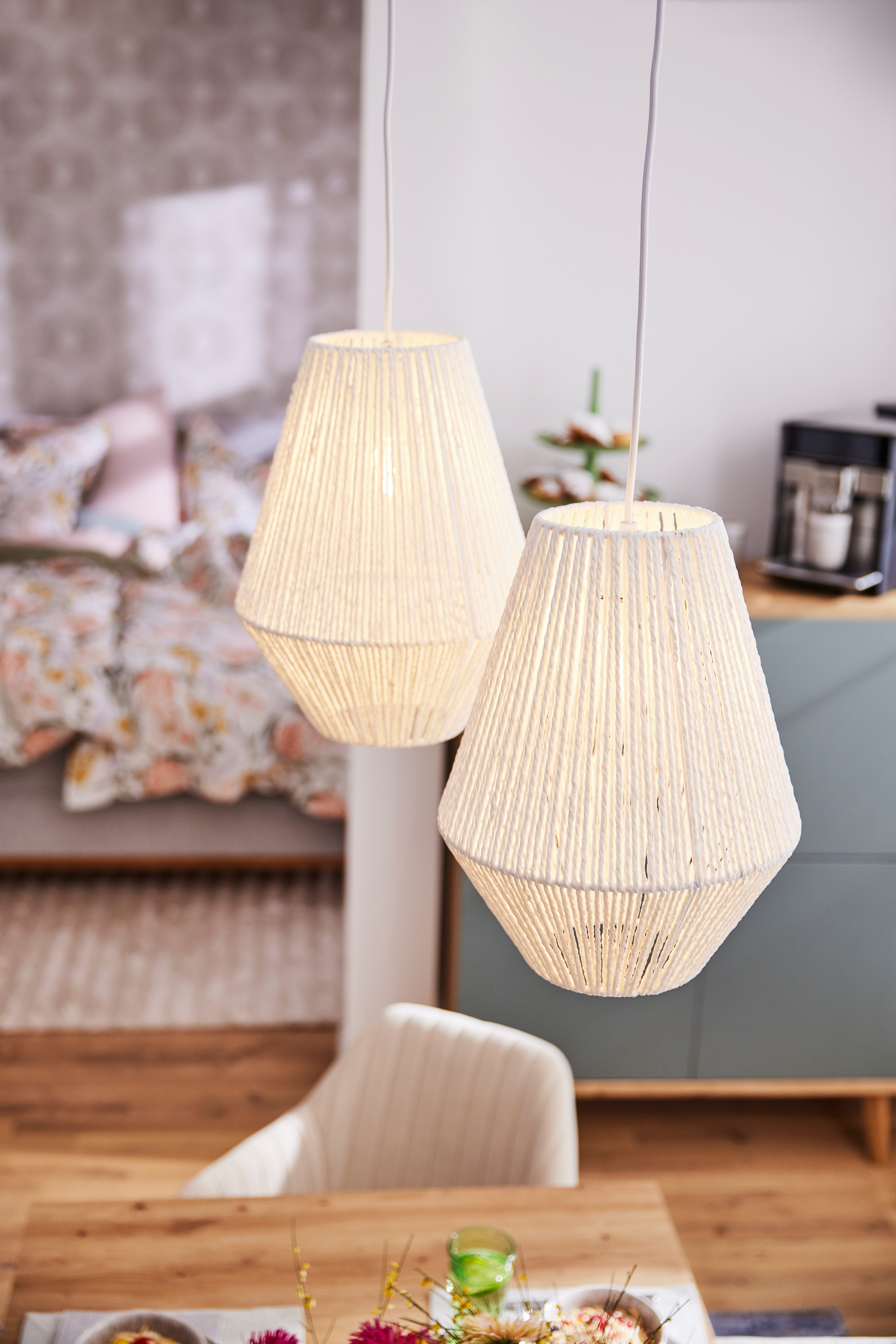 Paco Home Hanglamp Pablo LED pendellamp E27, boho mandlook woonkamer eetkamer gang