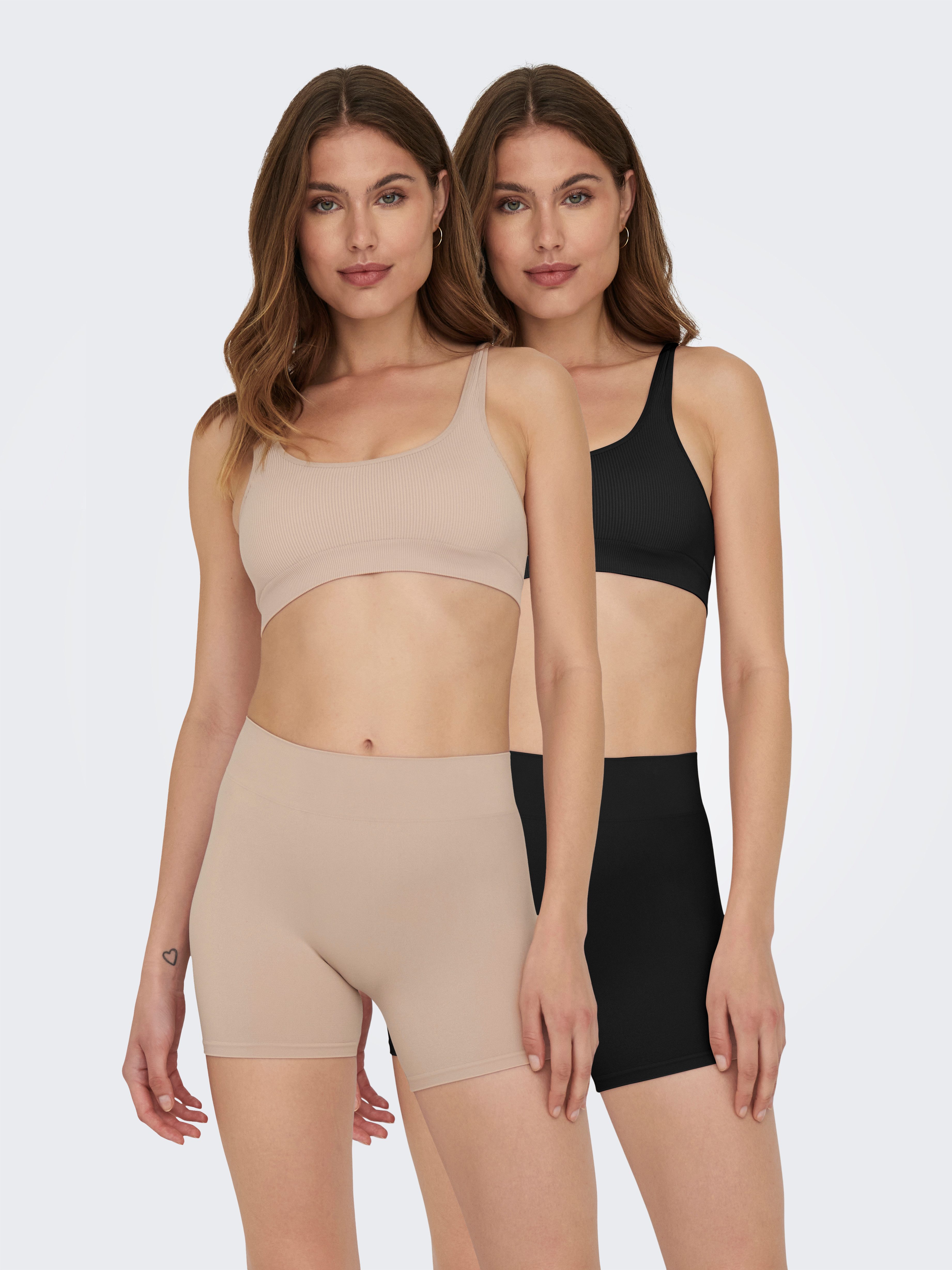 Only Hotpants ONLVICKY S-LESS MINI SHORTS 2-PACK (set, 2-delig)