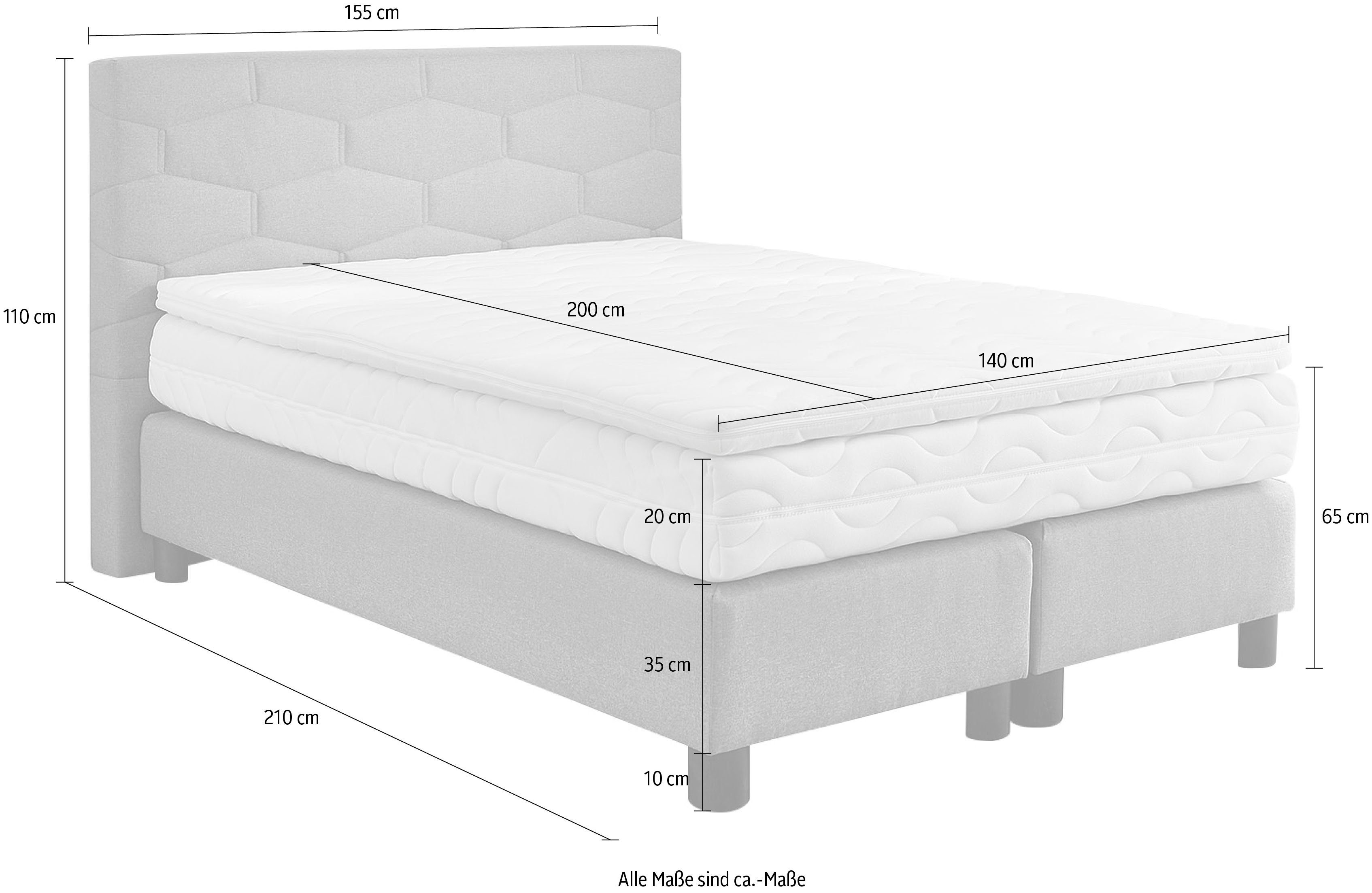 Westfalia Polsterbetten Boxspring naar keuze met topmatras