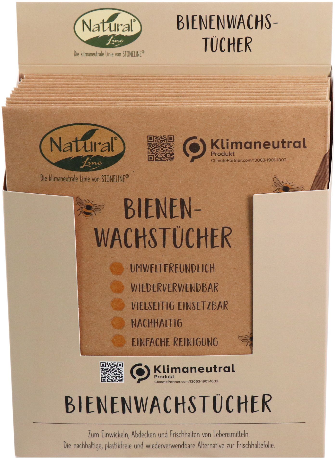 NATURAL LINE Bijenwasdoekjes Natural Line® herbruikbaar en duurzaam (set, 3-delig)