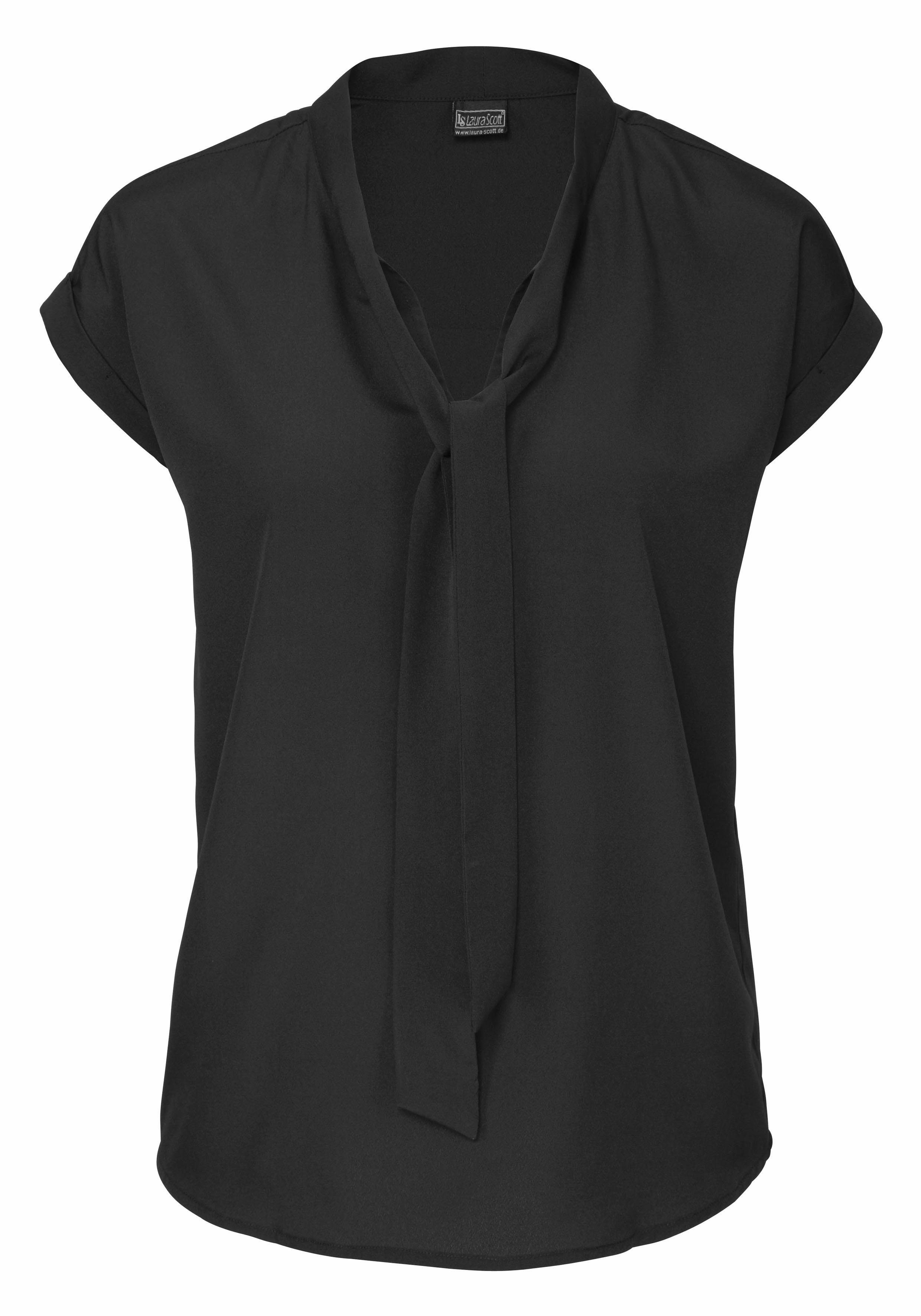 Bruno Banani Blouse met kraagstrik met bindstrik (2-delig, Set van 2)