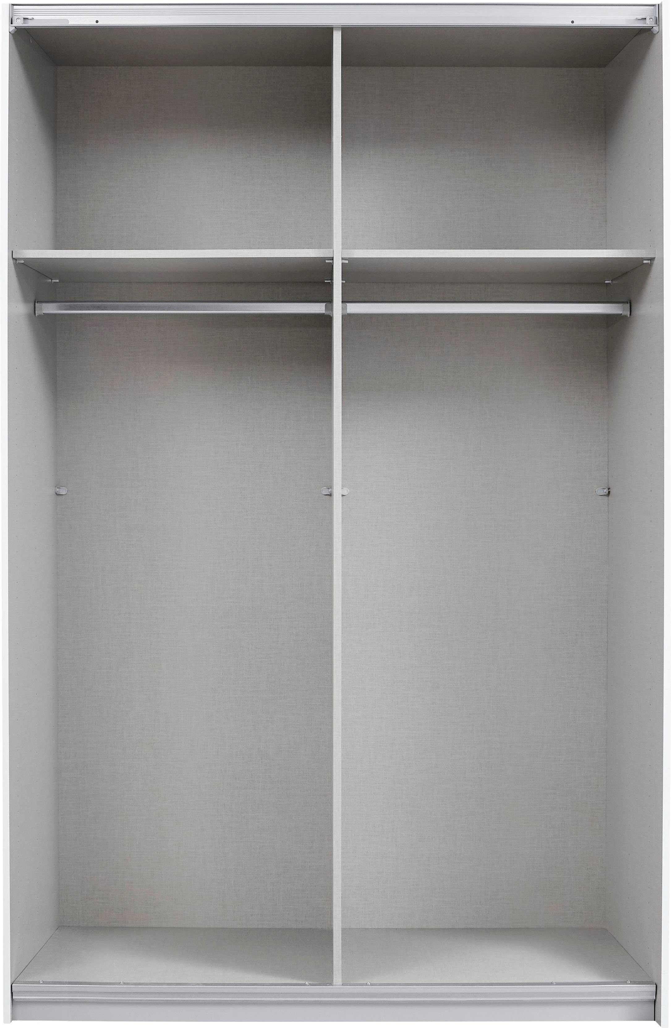 rauch Zweefdeurkast Quadra kledingkast BESTSELLER kast garderobe met mogelijkheid tot individuele frontuitvoering, lichtlopende deuren