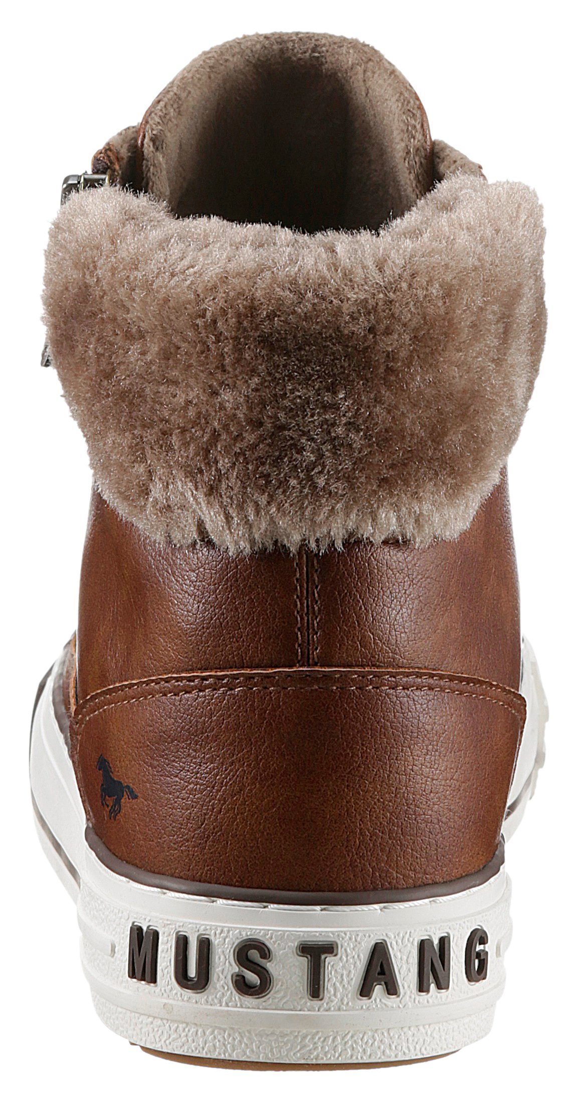 Mustang Shoes Hoge veterschoenen met ritssluiting aan de buitenkant