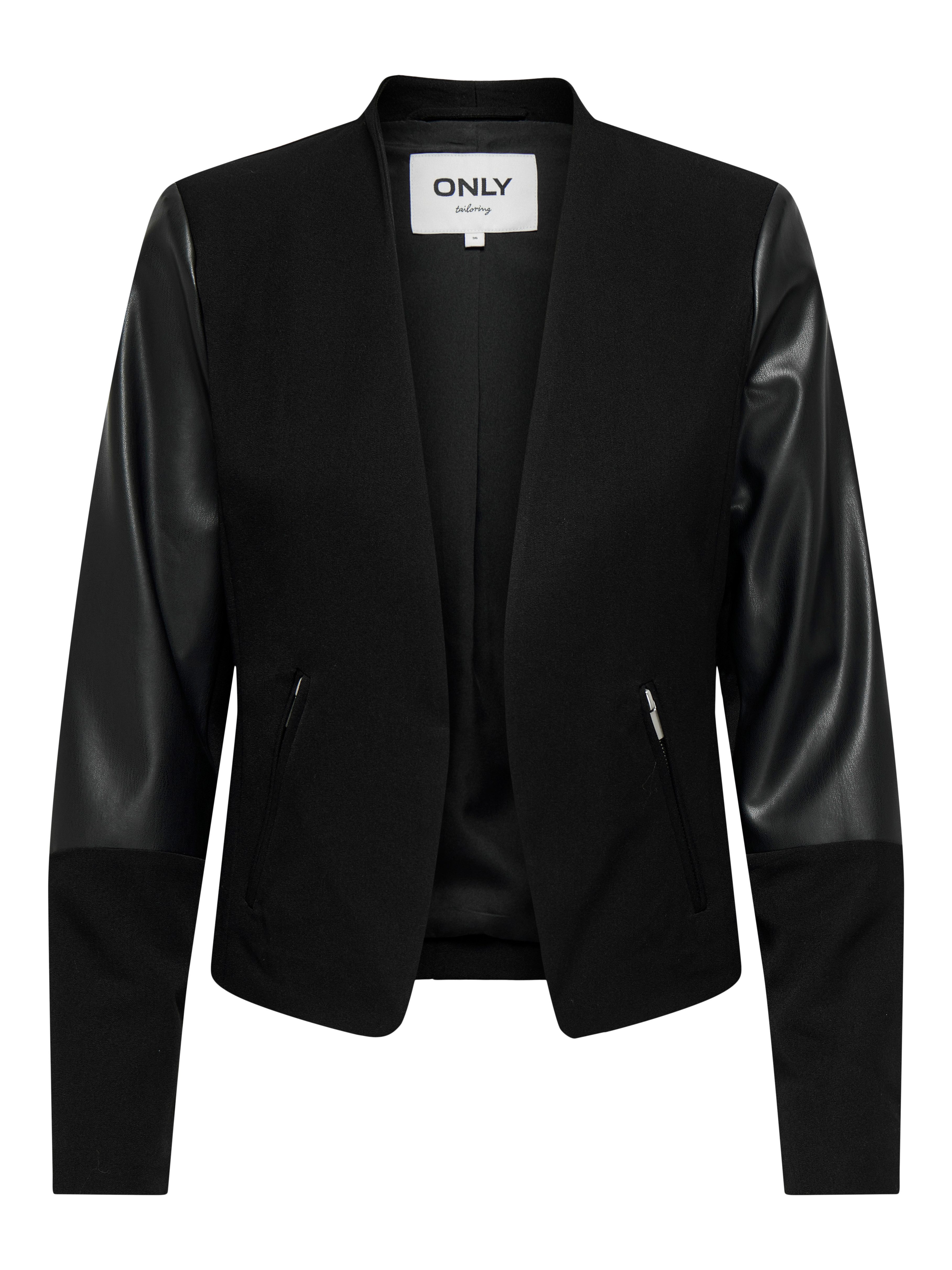 Only Korte blazer ONLFARIDA LIFE L/S ZIP PU DET BLAZER TLR