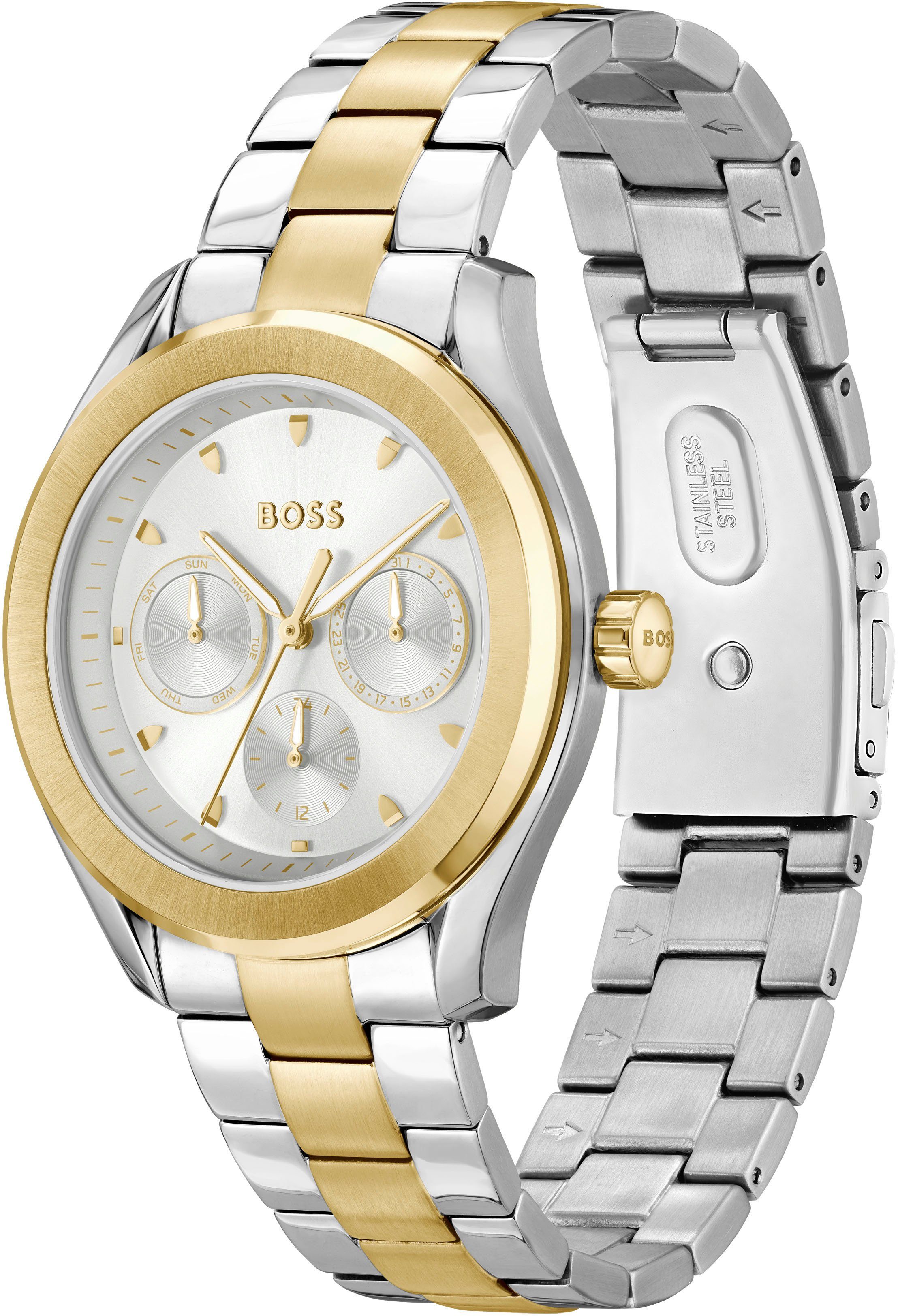Boss Multifunctioneel horloge Lida Quartz horloge, dameshorloge, armbanduhr, datum, roestvrijstalen band