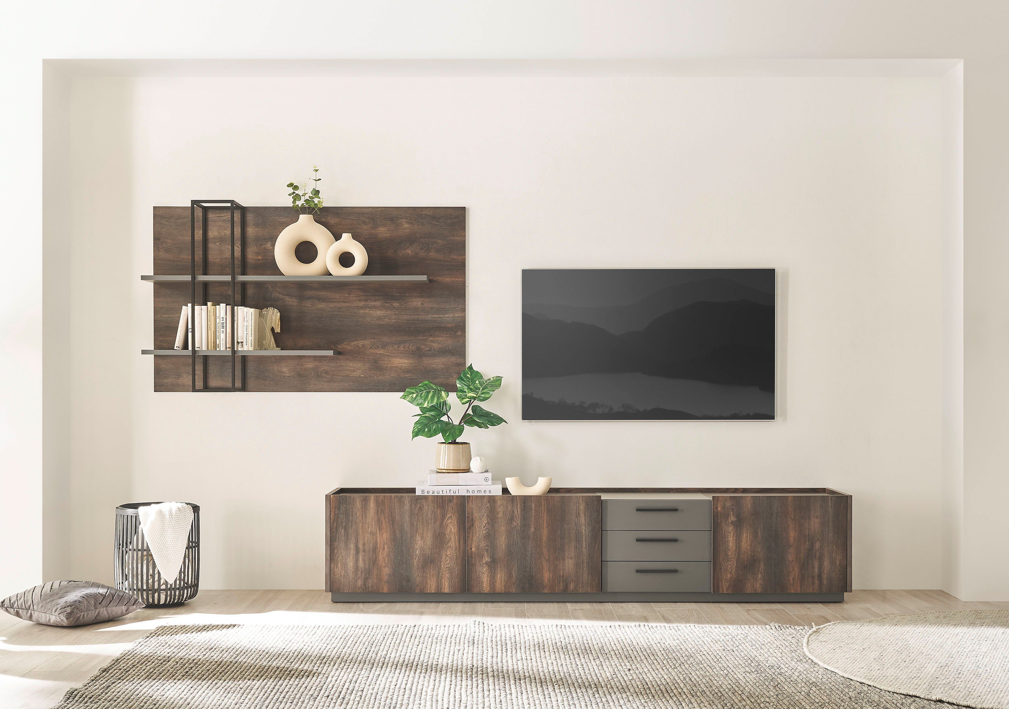INOSIGN Kastenset Largo met soft close functie (set, 2-delig) tv-wandmeubels bruin