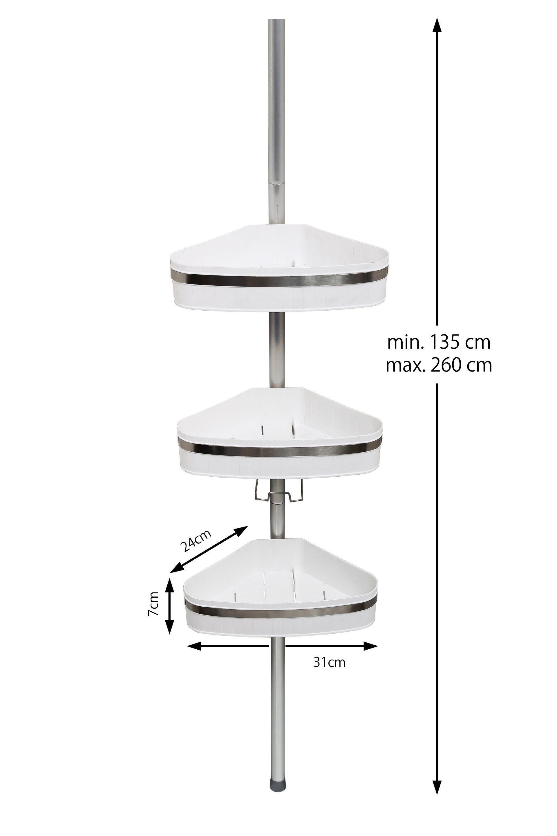 Bischof Badkamerrekje Coin II in hoogte verstelbaar 135 - 260 cm (1 stuk)