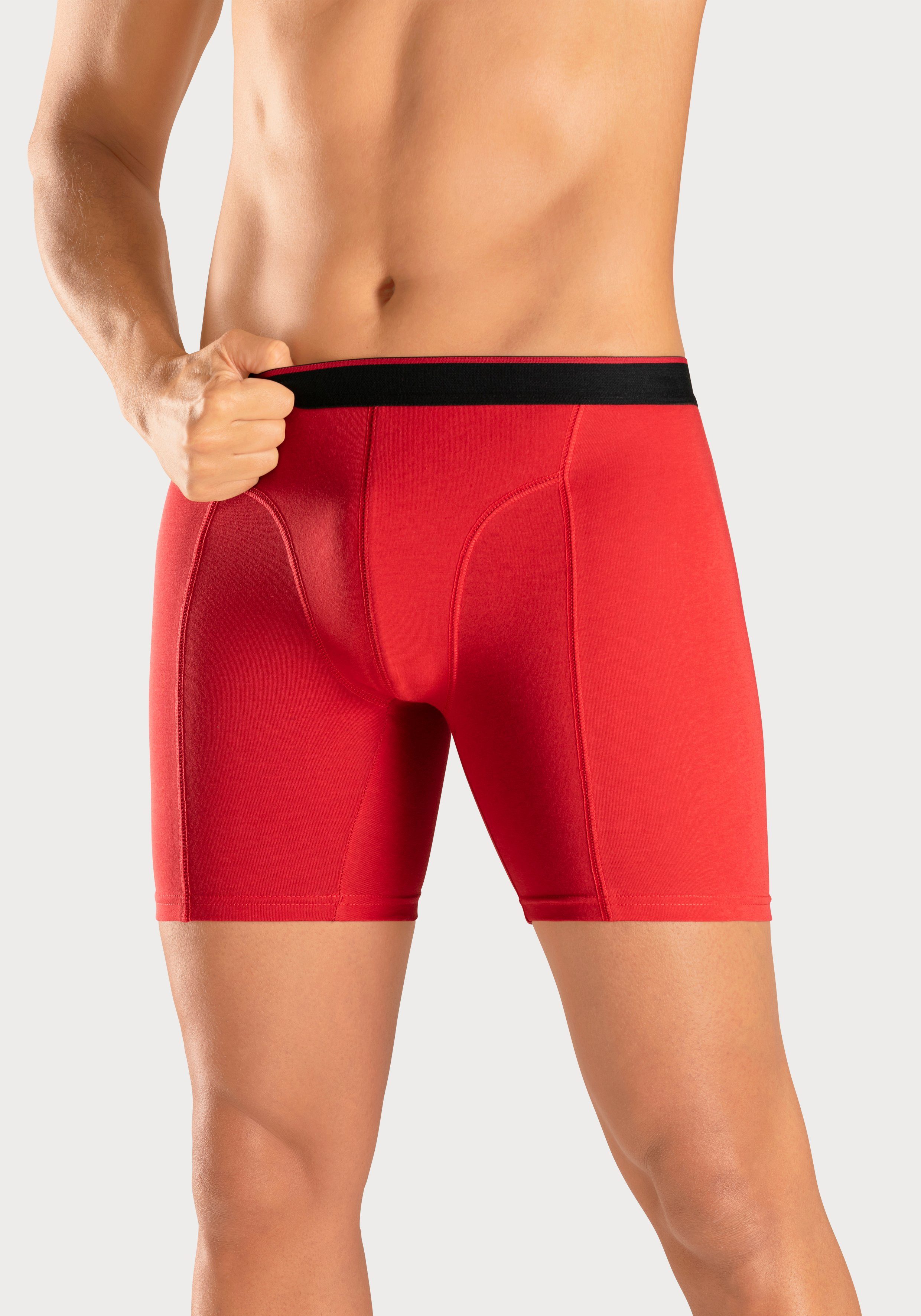 AUTHENTIC LE JOGGER Lange boxershort met twee kleuren geweven band en langere pijpen (set 5 stuks)