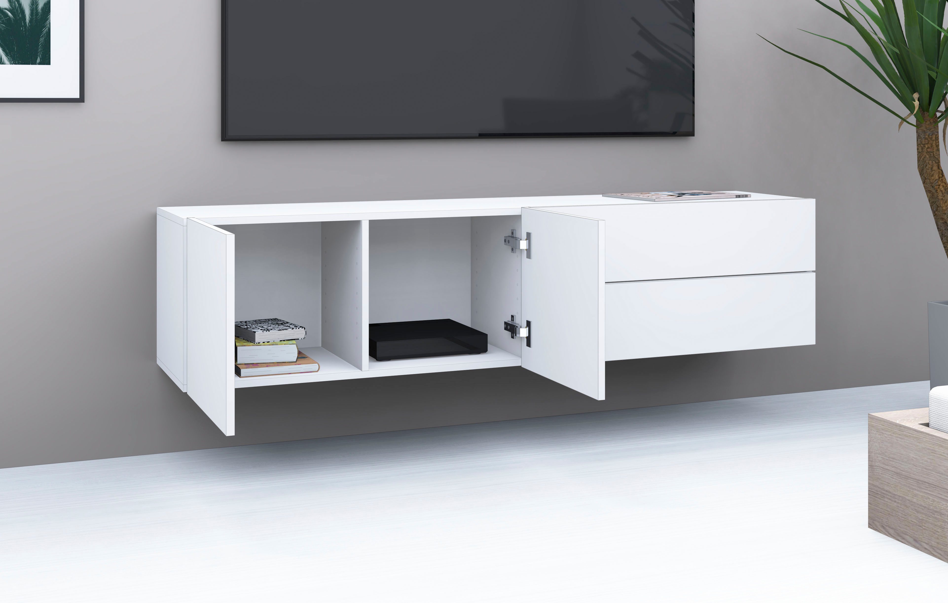 borchardt Möbel Tv-meubel Sophia Breedte 152 cm, hangend en staand te monteren