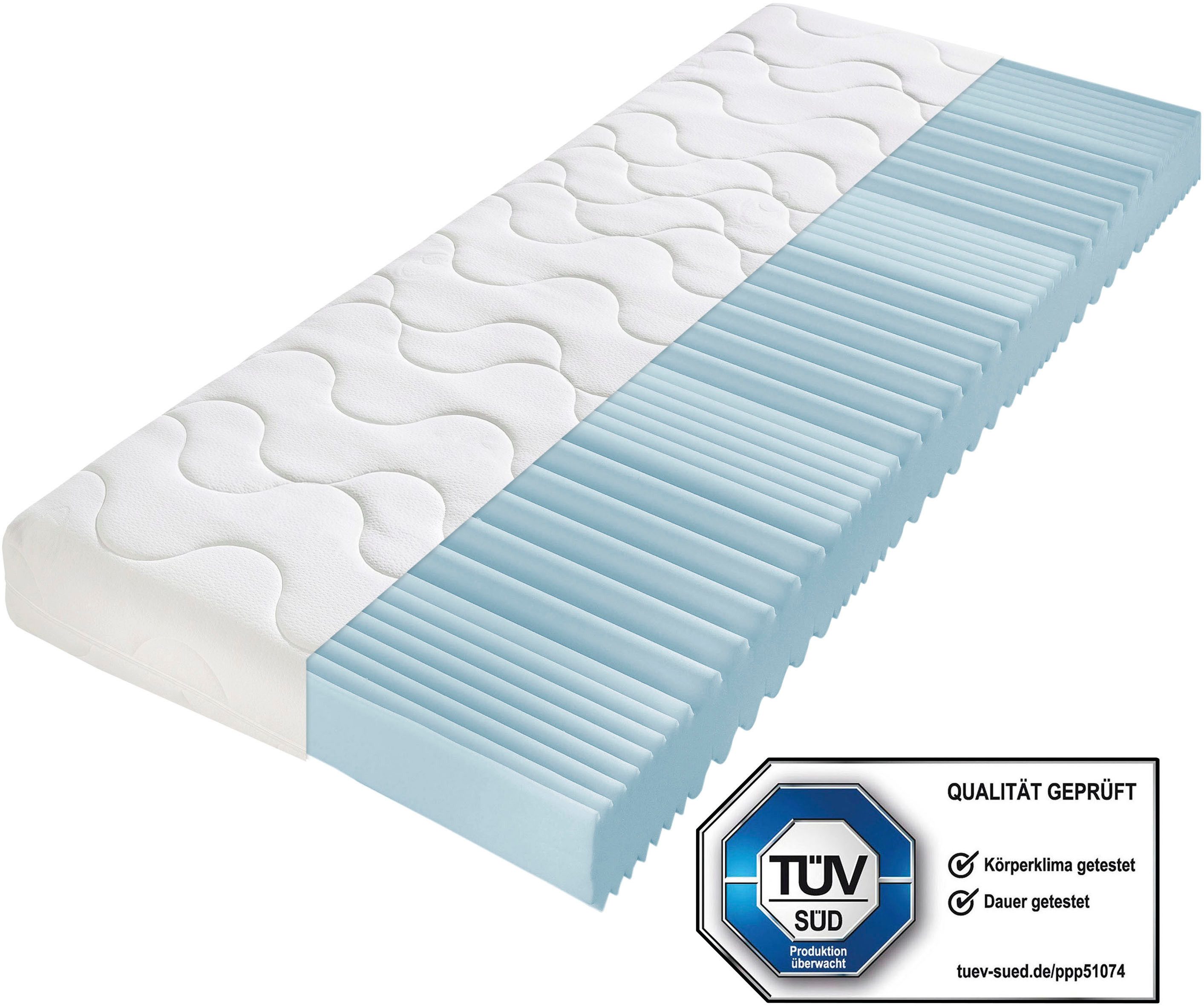 Beco Comfortschuimmatras Double Deluxe matras 20, matras in 90x200 cm en andere afm Matras door de TÜV SÜD getest*, meer dan 2.000