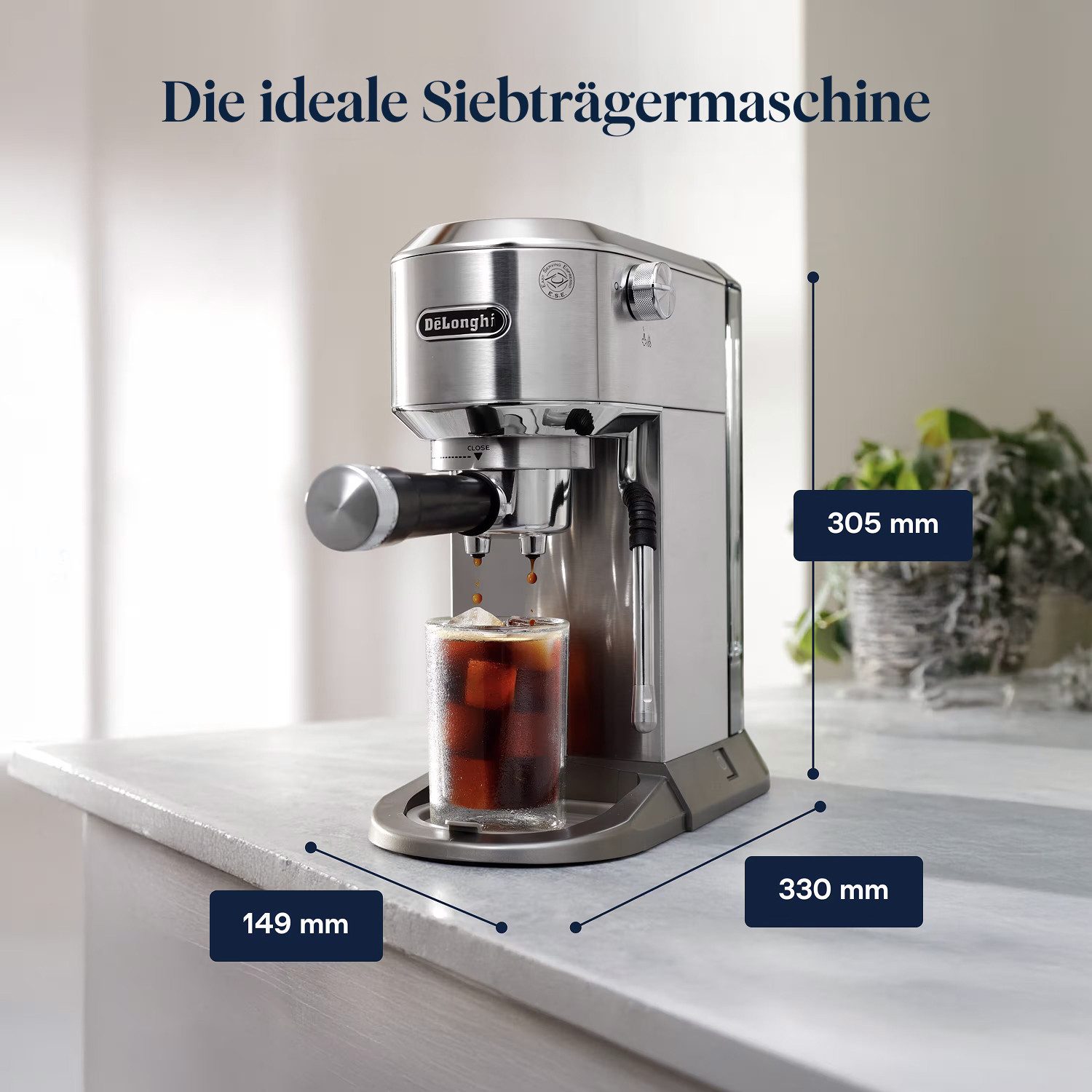 De'Longhi Espressomachine DEDICA DUO EC890.M