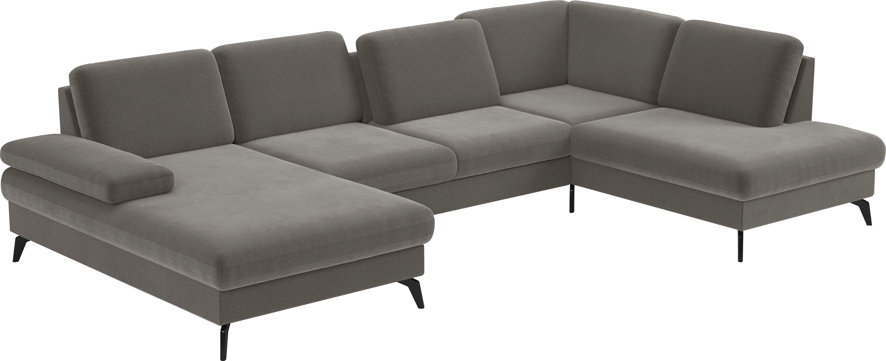 sit&more Zithoek Morris U-vorm, incl. zitdiepteverstelling keuze uit armleuningverstelling, bedfunctie & bedlade