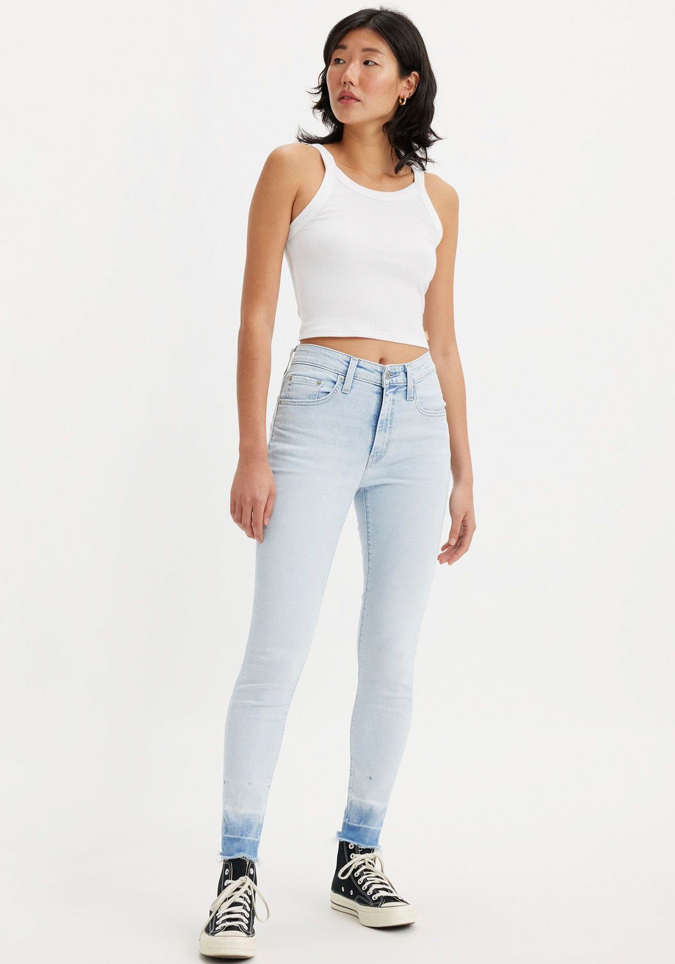 Levi's® Skinny fit jeans 721 High rise skinny met splitje in de zoom