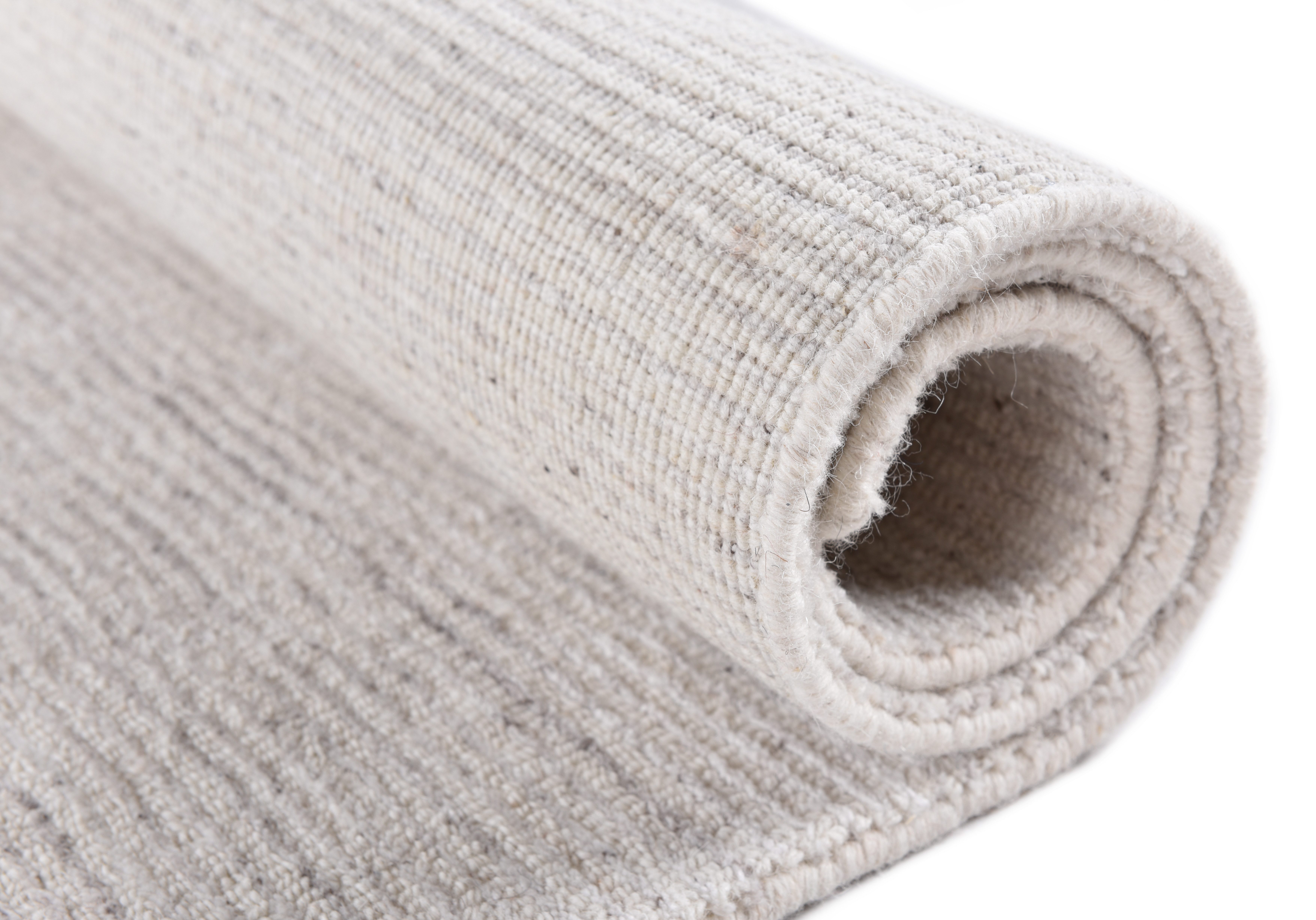 THEKO Vloerkleed Boston UNI Handgeweven tapijt, gemêleerd, zachte kwaliteit, 60% viscose, handgeweven