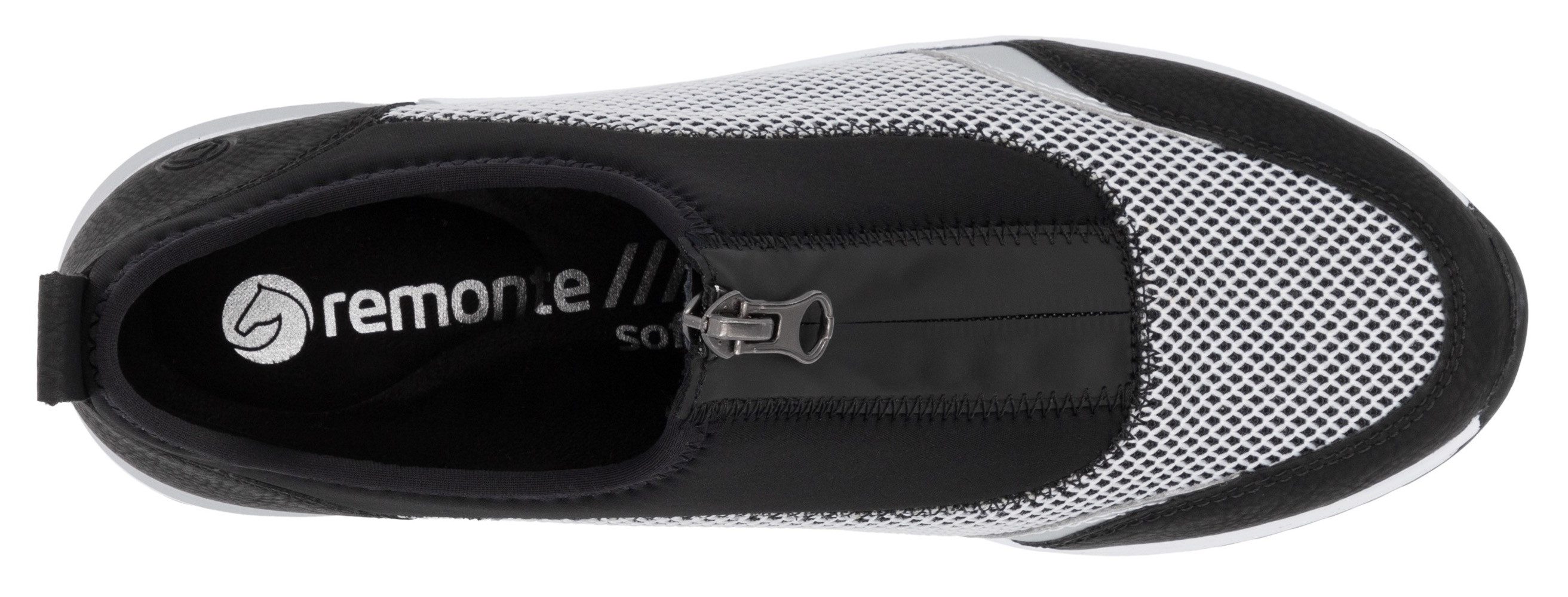 Remonte Slip-on sneakers , vrijetijdsschoen, lage schoen, slipper in vegan verwerking
