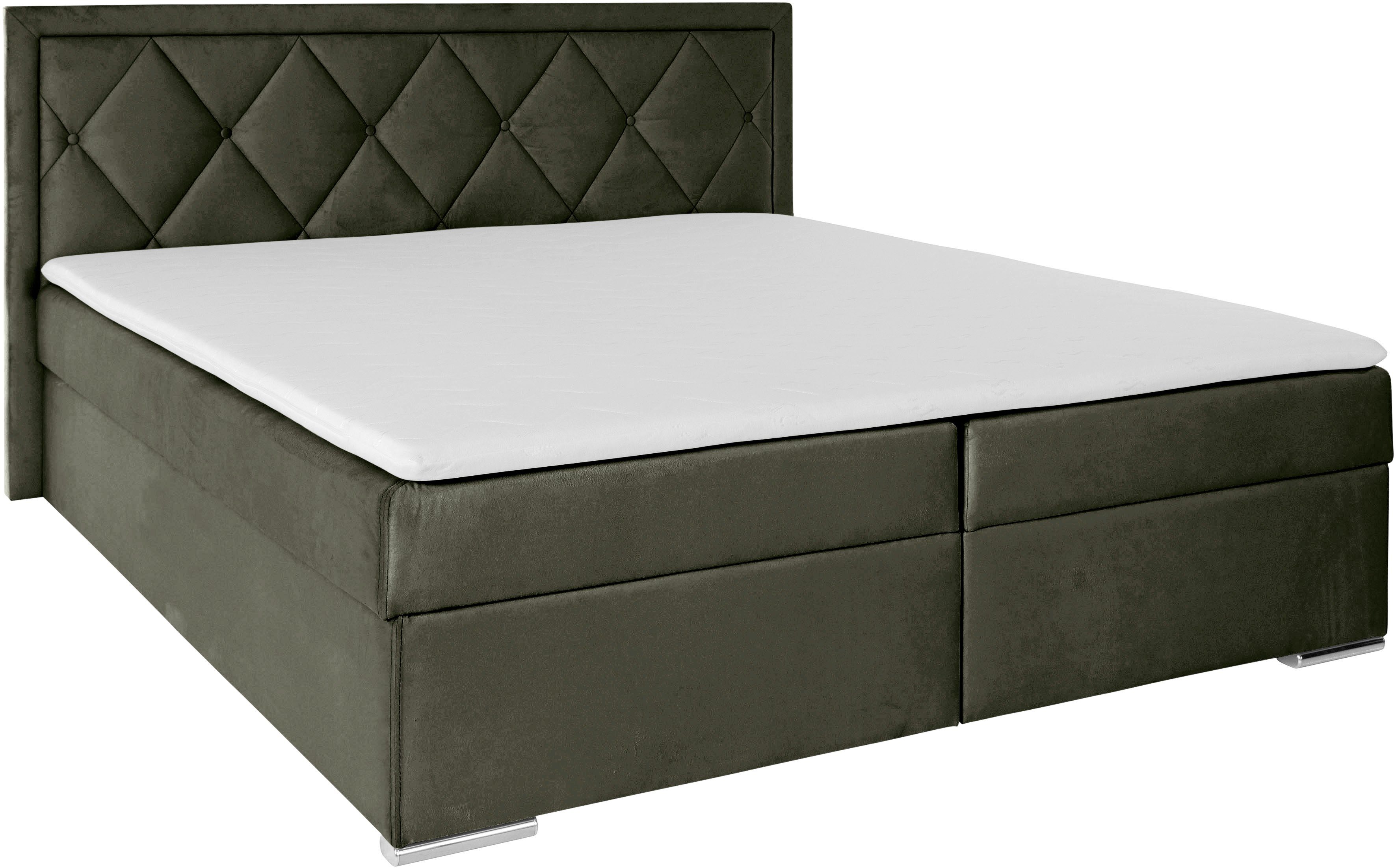 Leonique Boxspring Alfie, bestseller, optioneel met bedlade met capitonnage in het hoofdbord, h2, h3 en h4 ter keuze