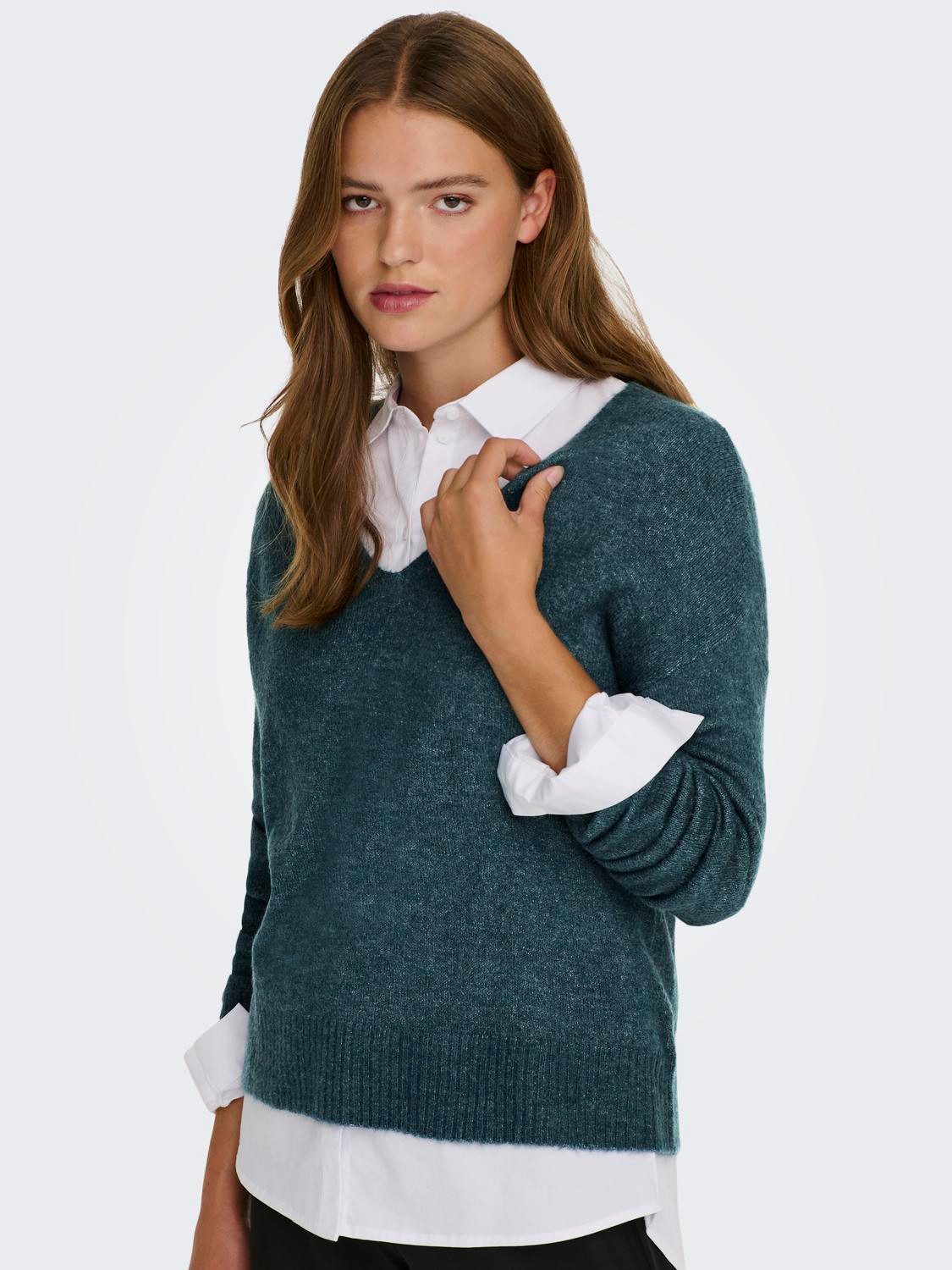 JDY Trui met V-hals JDYELANORA L/S V-NECK PULLO. KNT NOOS