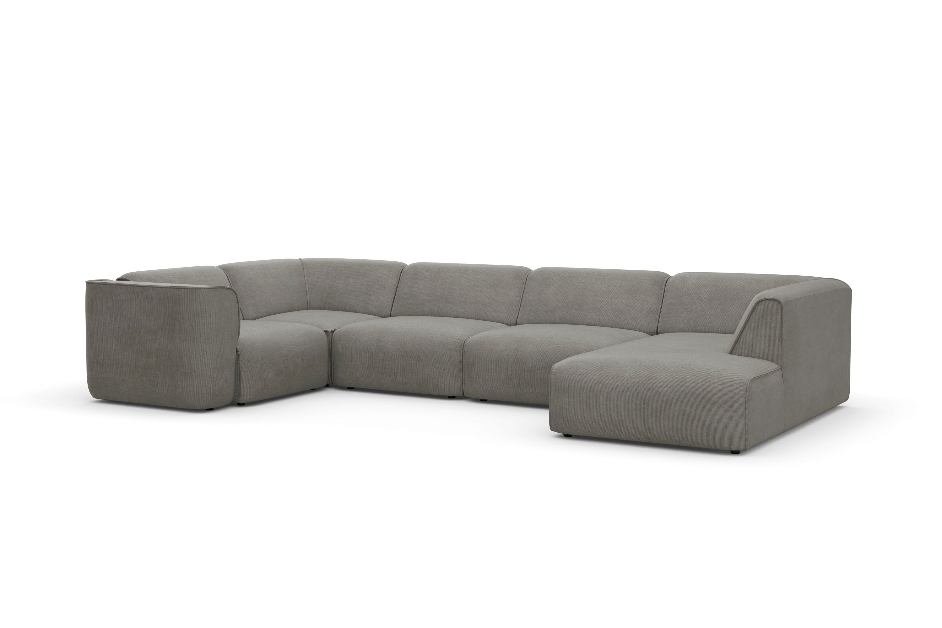RAUM.ID Zithoek Merid U-vorm, altijd uitbreidbaar met modules, B/D/H: 367/206/70 cm