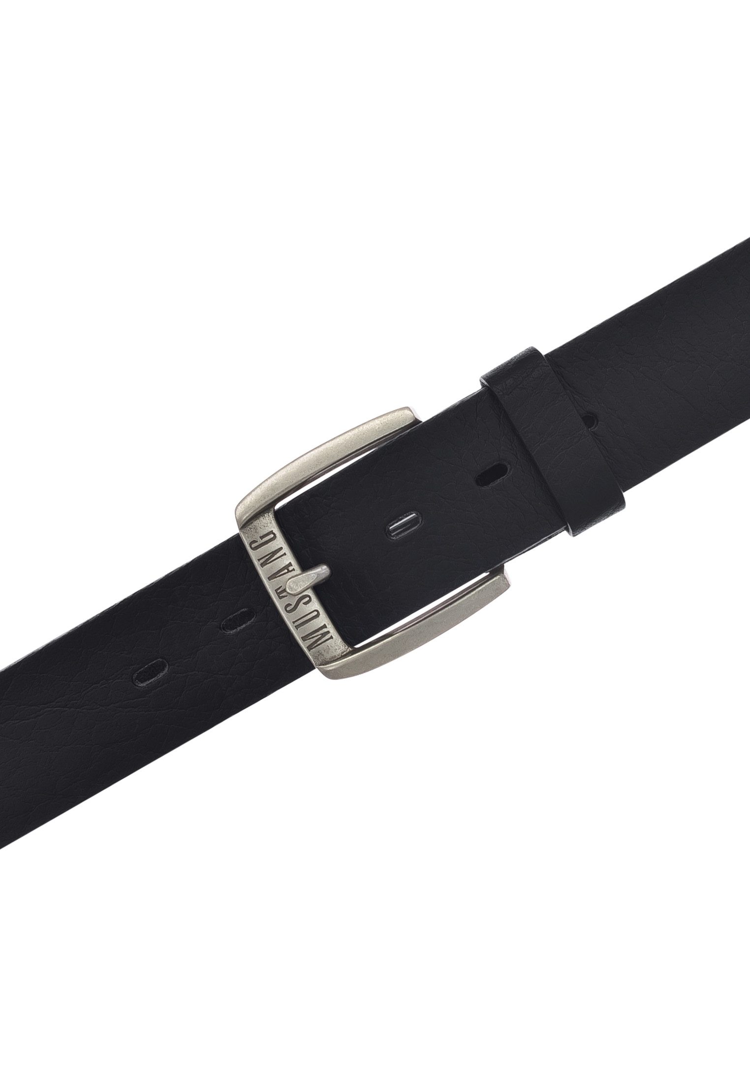MUSTANG Leren riem Geperforeerd volleder met glans, 4 cm