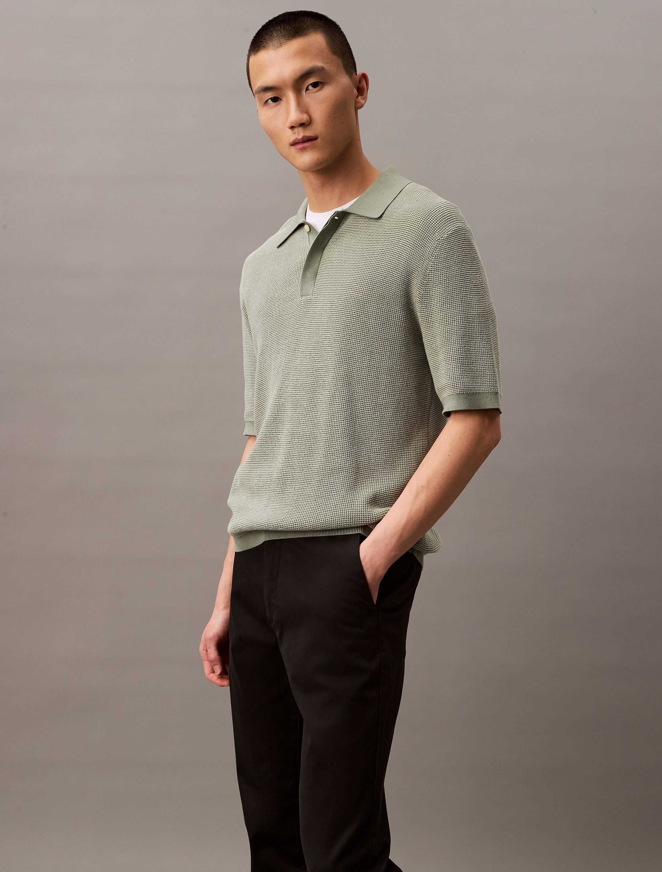 Calvin Klein Stoffen broek SLM CTTN STRTCH CHN