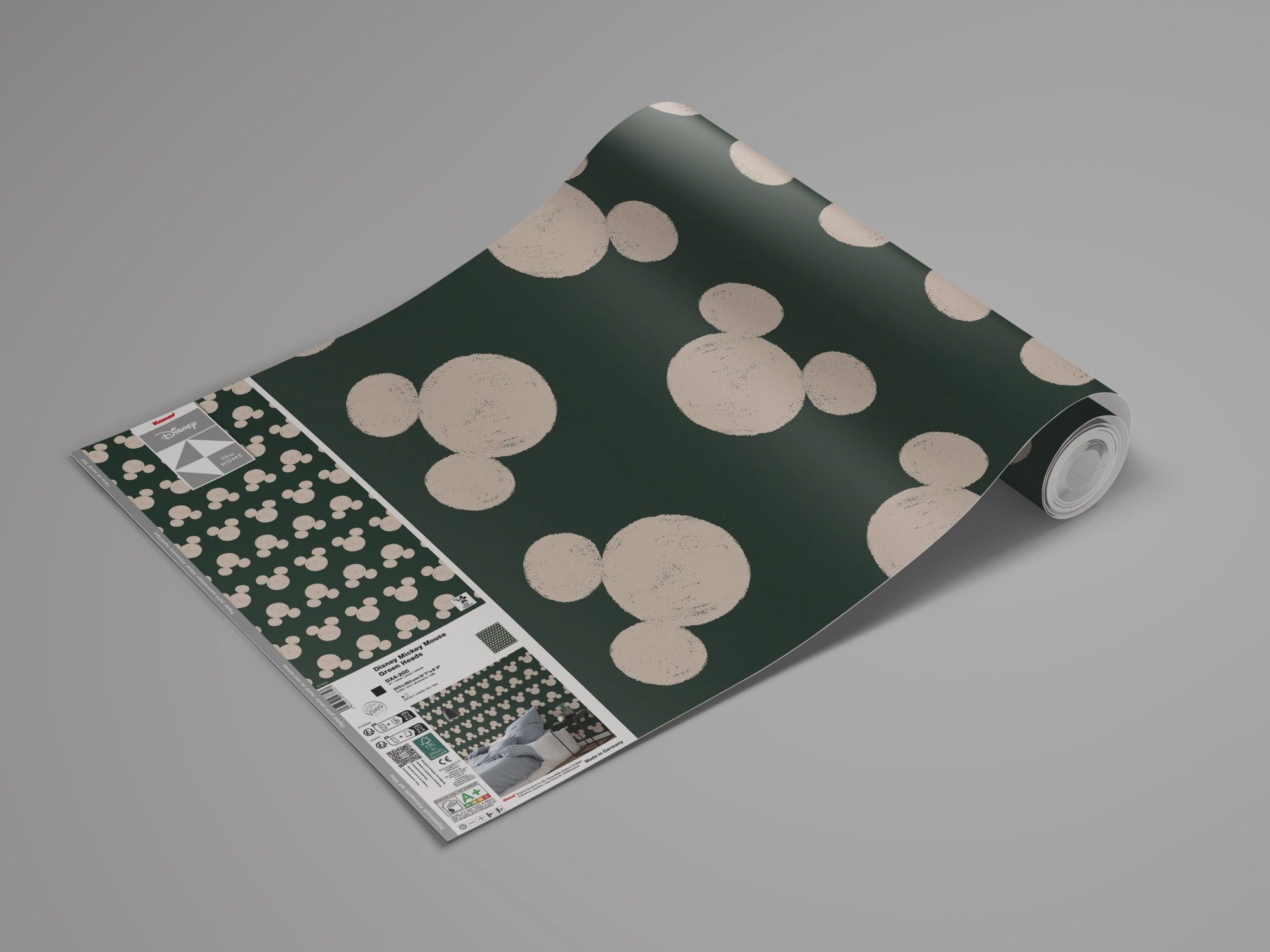 Komar Kinderbehang Disney Mickey Mouse Green Heads (1 stuk)