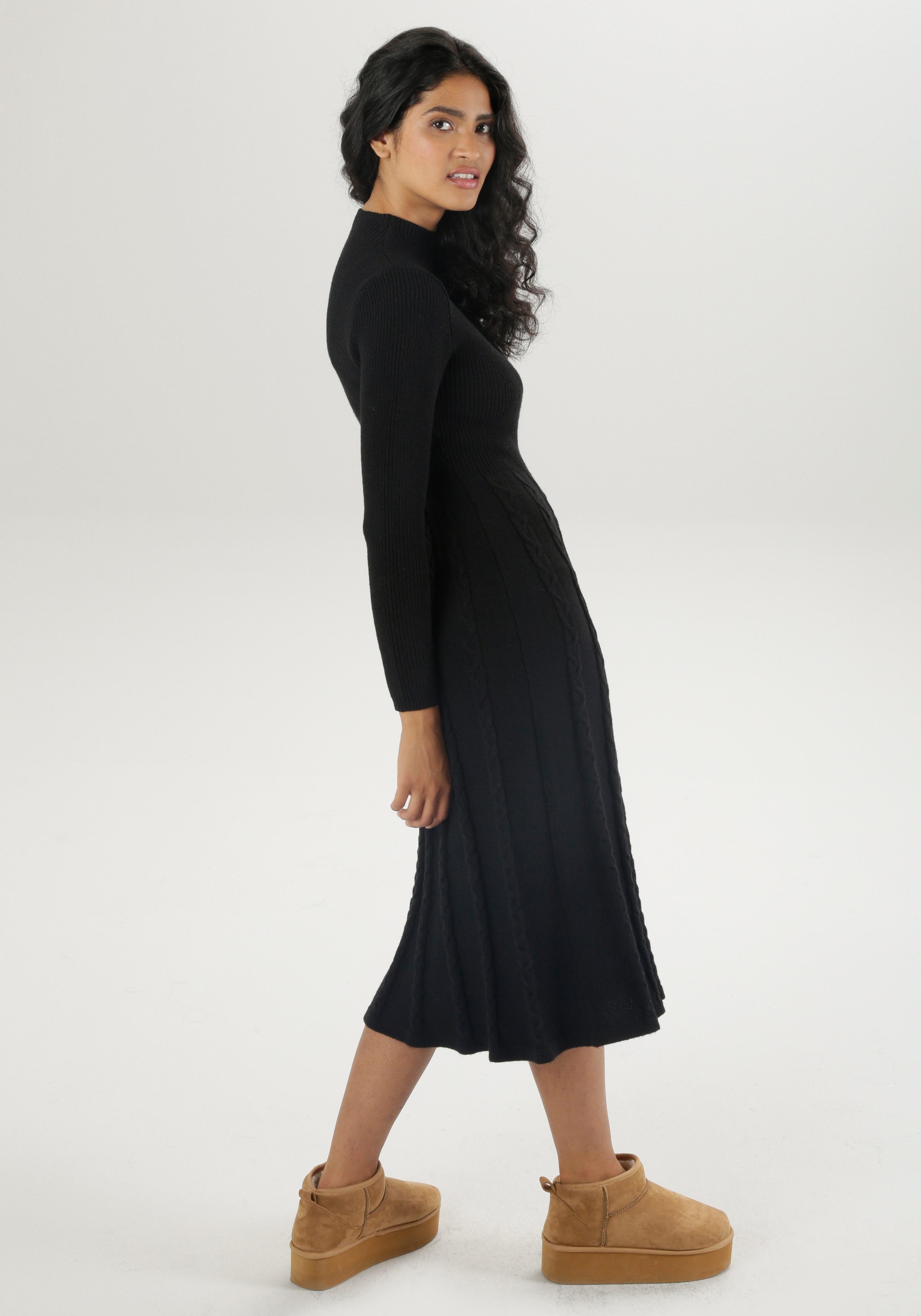 Aniston SELECTED Gebreide jurk met kabelmotief