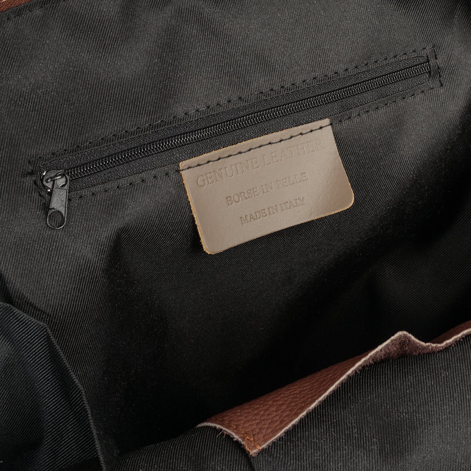Cluty Rugzak echt leer, made in italy