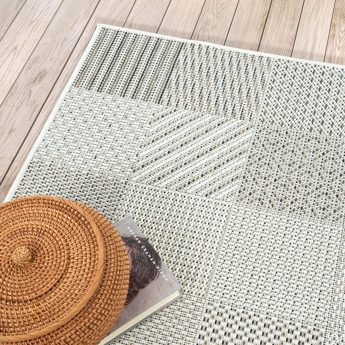 The carpet Vloerkleed Lagos moderne robuuste binnen- en buitenkleed