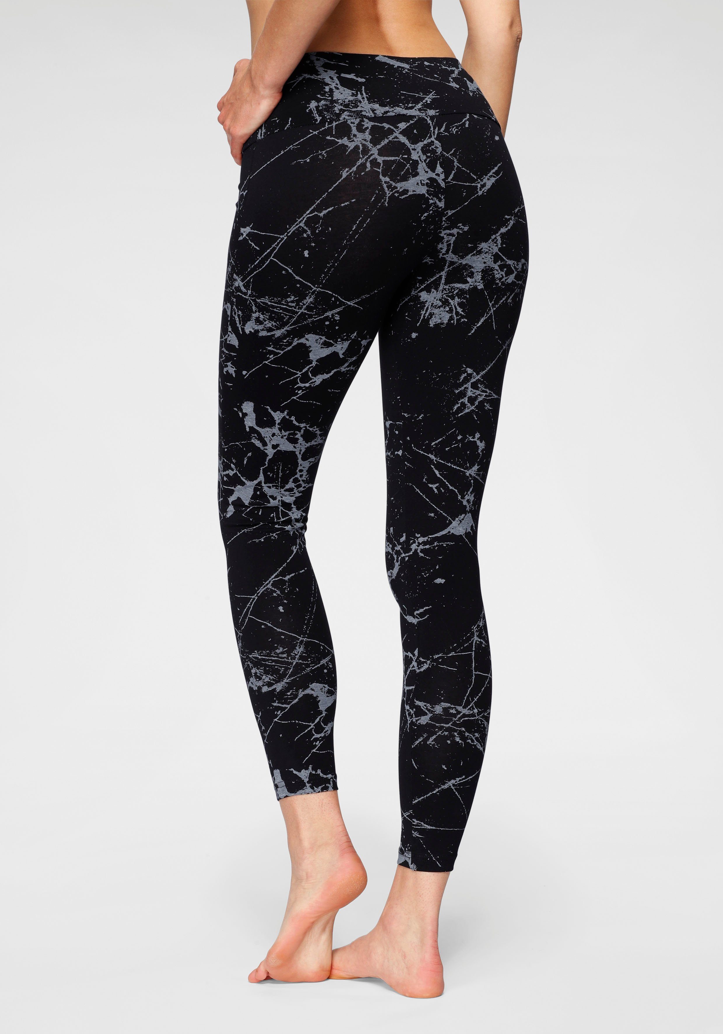 H.I.S Legging in bedrukt en effen, loungewear (Set van 2)