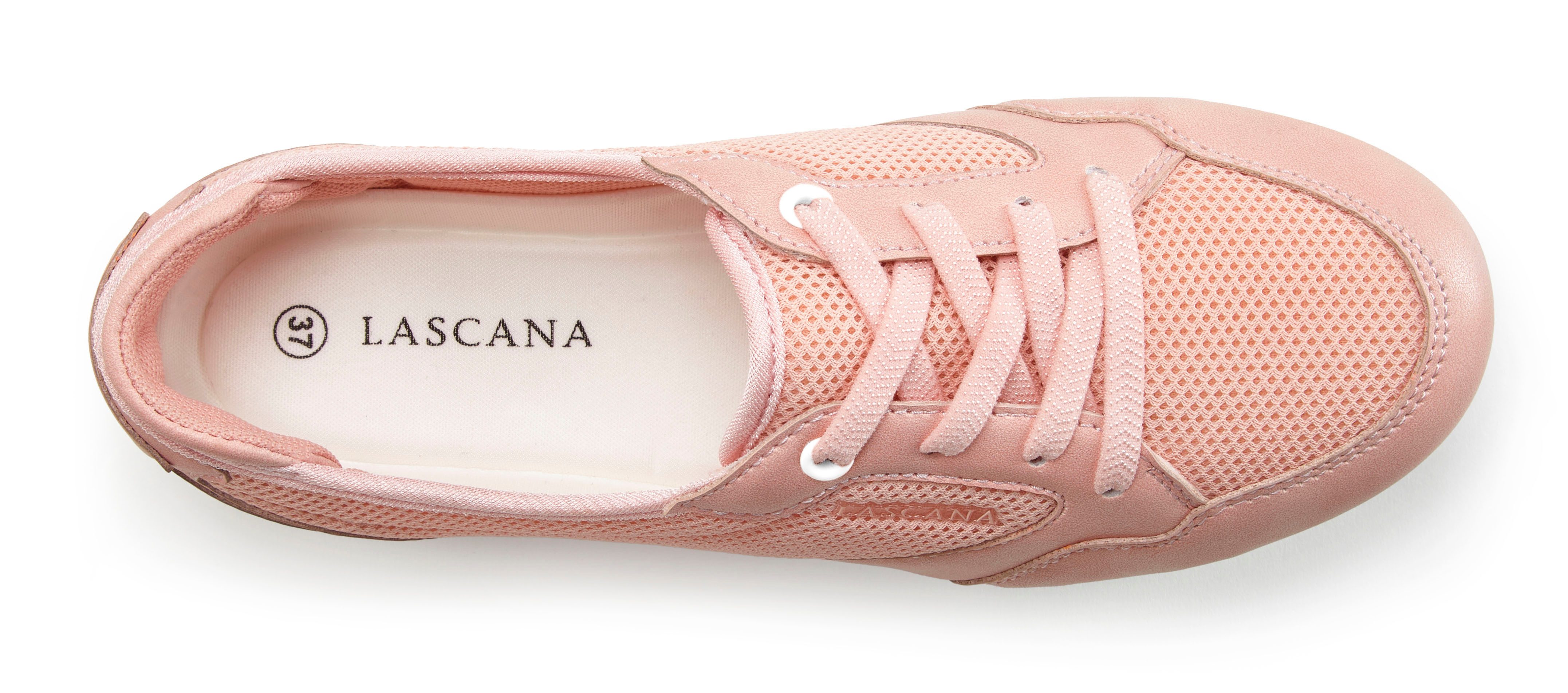 Lascana Sneakers Vrijetijdsschoen, lage schoen, Vrijetijdsschoen, lage schoen in modieuze mesh-look VEGAN