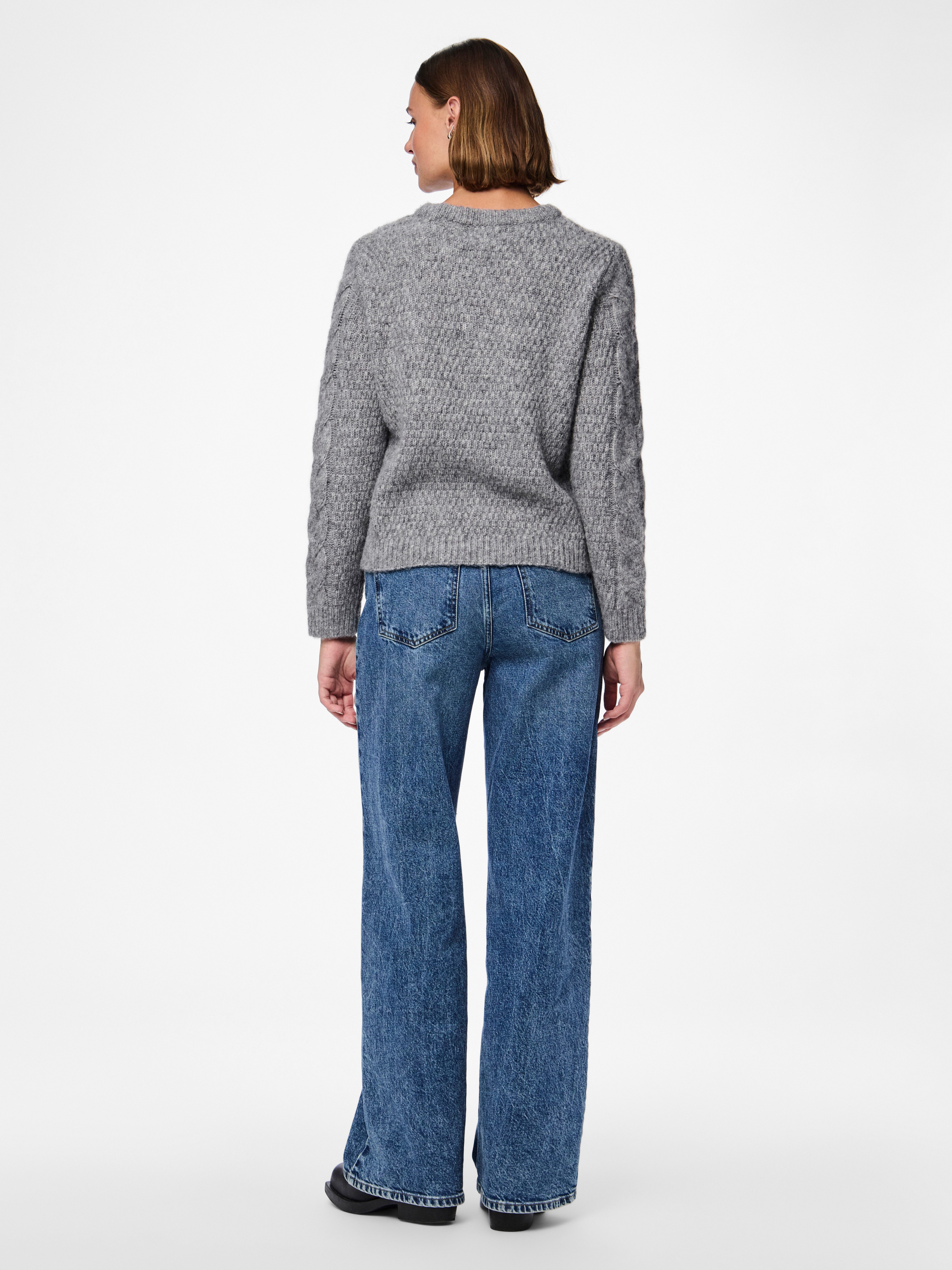 pieces Gebreide trui PCNINA LS O-NECK KNIT NOOS BC