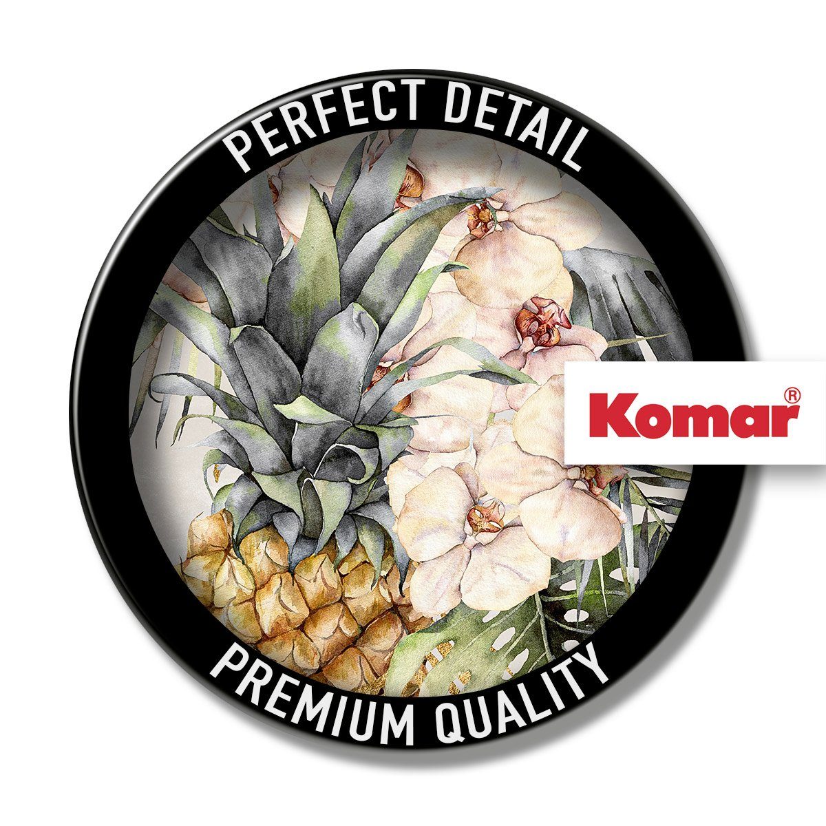Komar Artprint op linnen Rijpe Ananas - Afmeting 60 x 60 cm (1 stuk)
