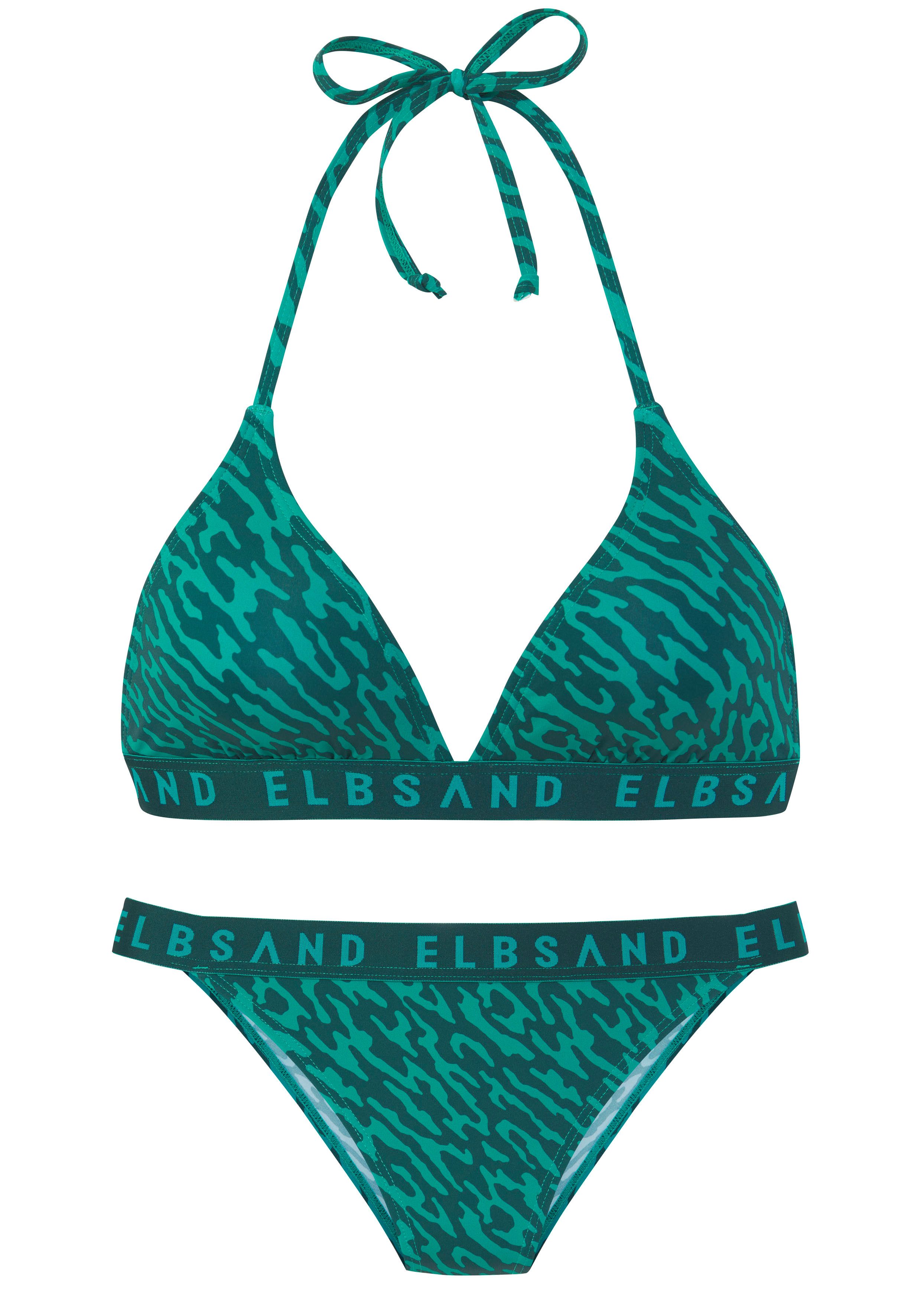 Elbsand Triangelbikini met merkopschrift