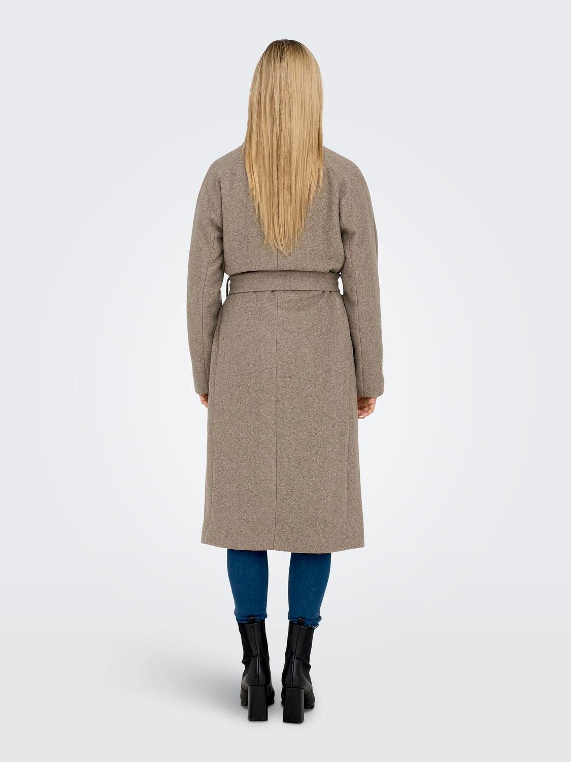 Only Lange jas ONLEMMA LIFE HIGH NECK COAT OTW