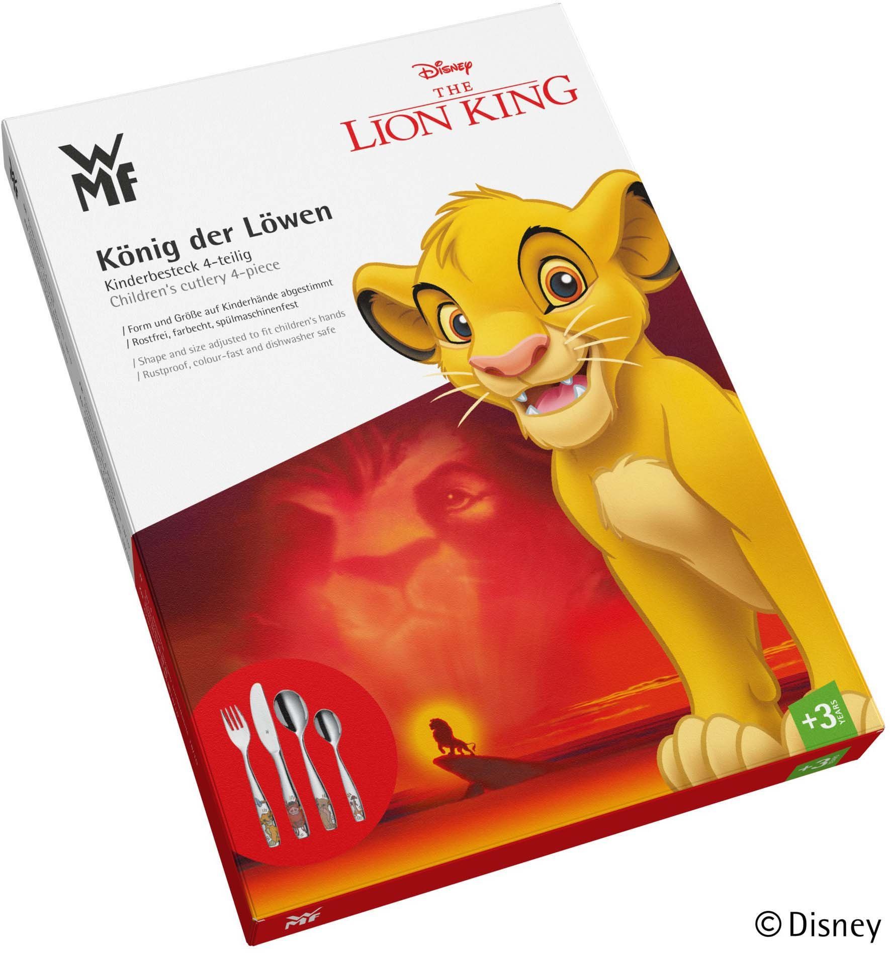 WMF Kinderbestek Lion King Kindermes met lichte golfsnede (set, 4-delig)