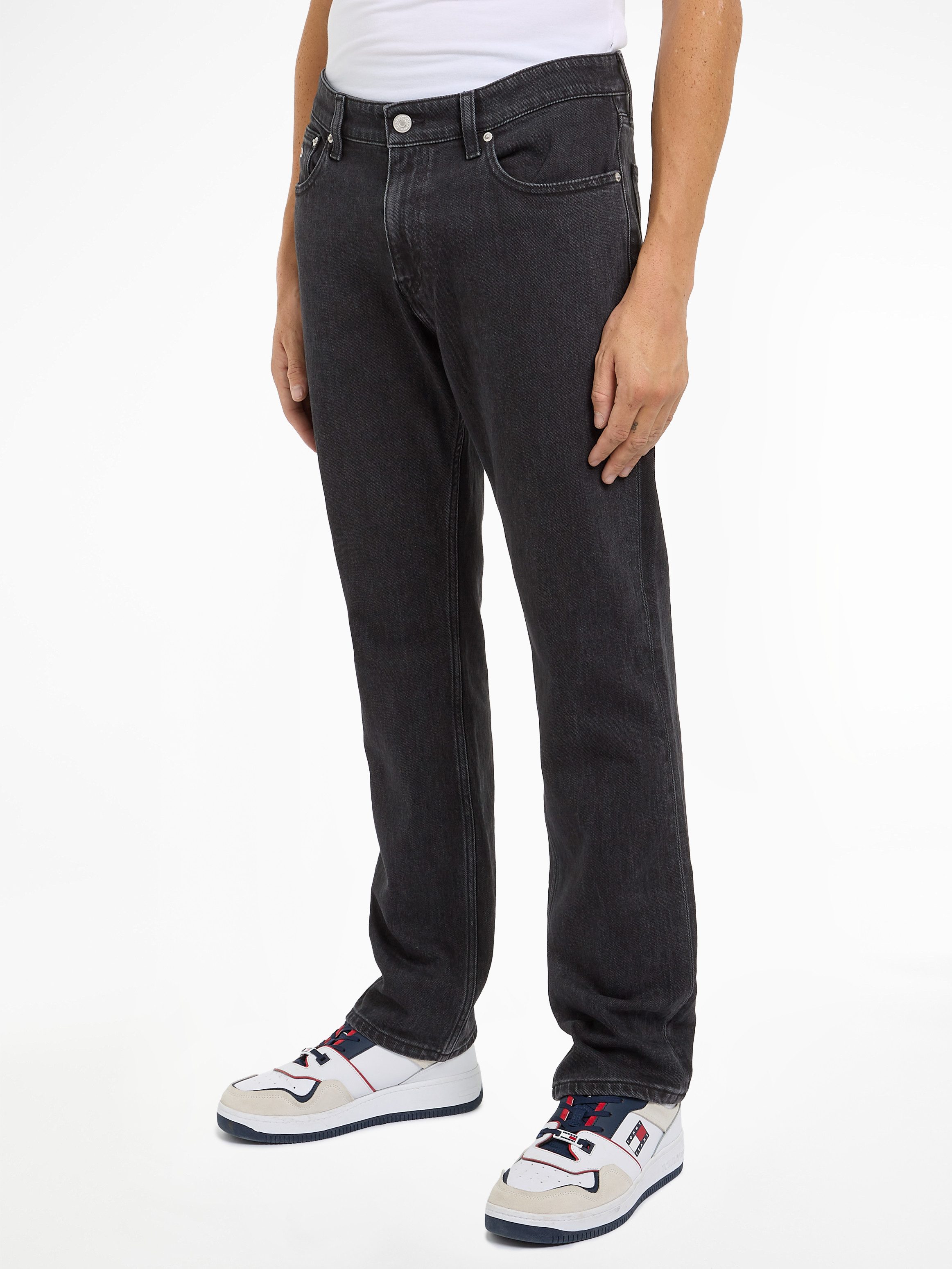 TOMMY JEANS Regular fit jeans RYAN RGLR STRGHT met gestempeld logo heren straight jeans maat 34 blauw
