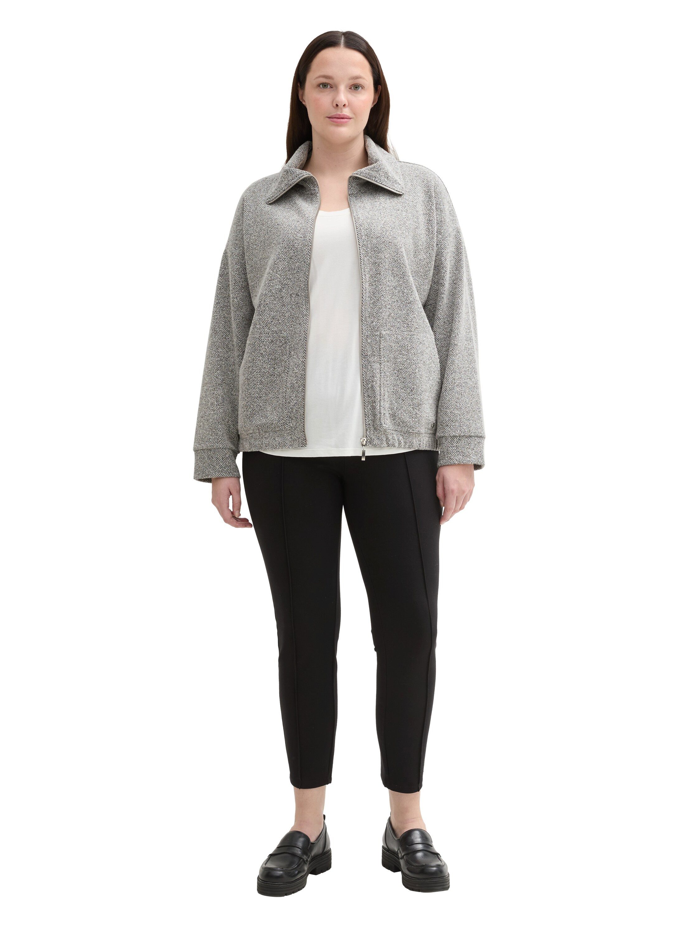TOM TAILOR MY TRUE ME Sweatvest met visgraatpatroon