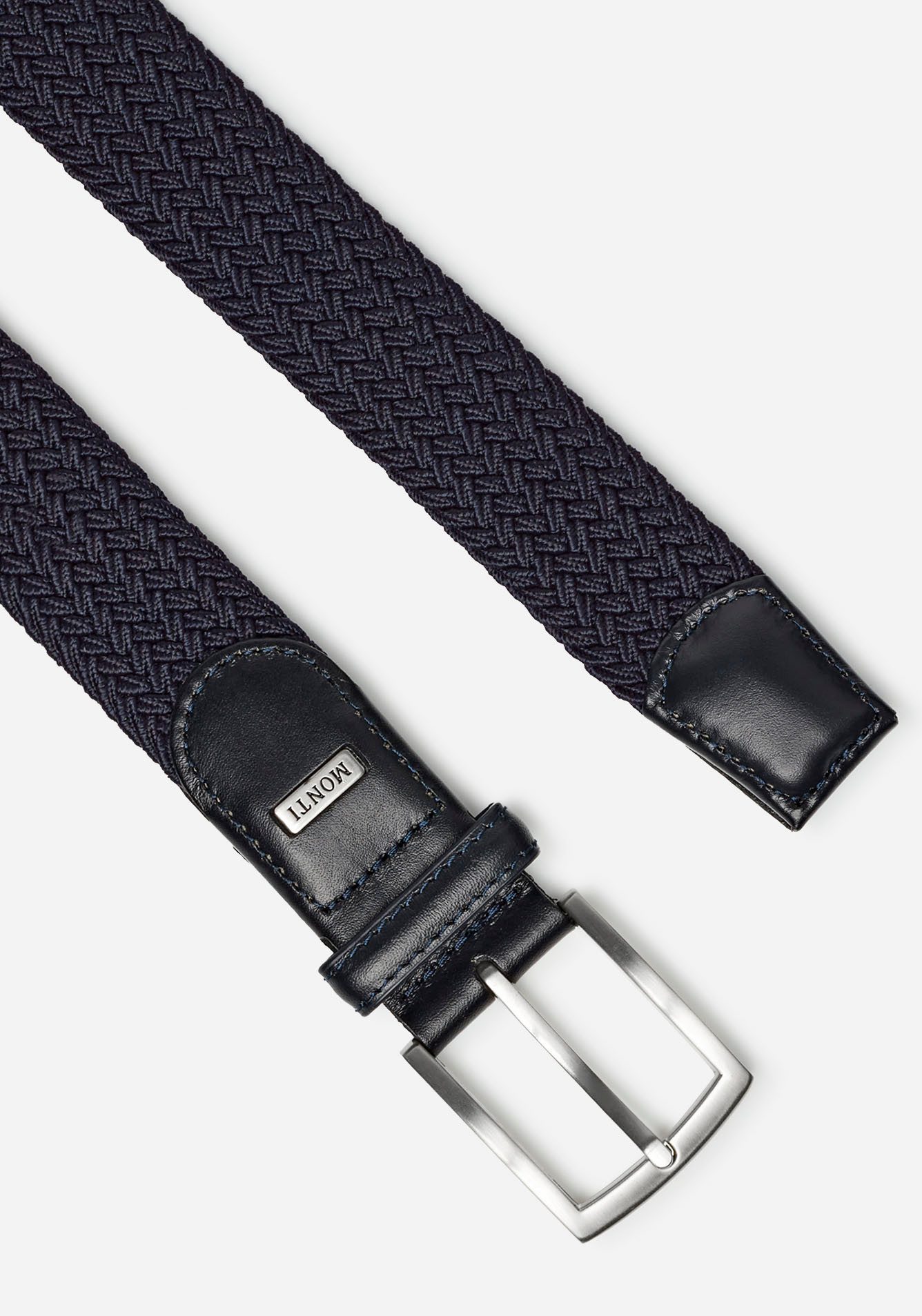 MONTI Gevlochten riem Hamburg 3,5 cm breed, elastische vlechtriem, casual-business-sportief