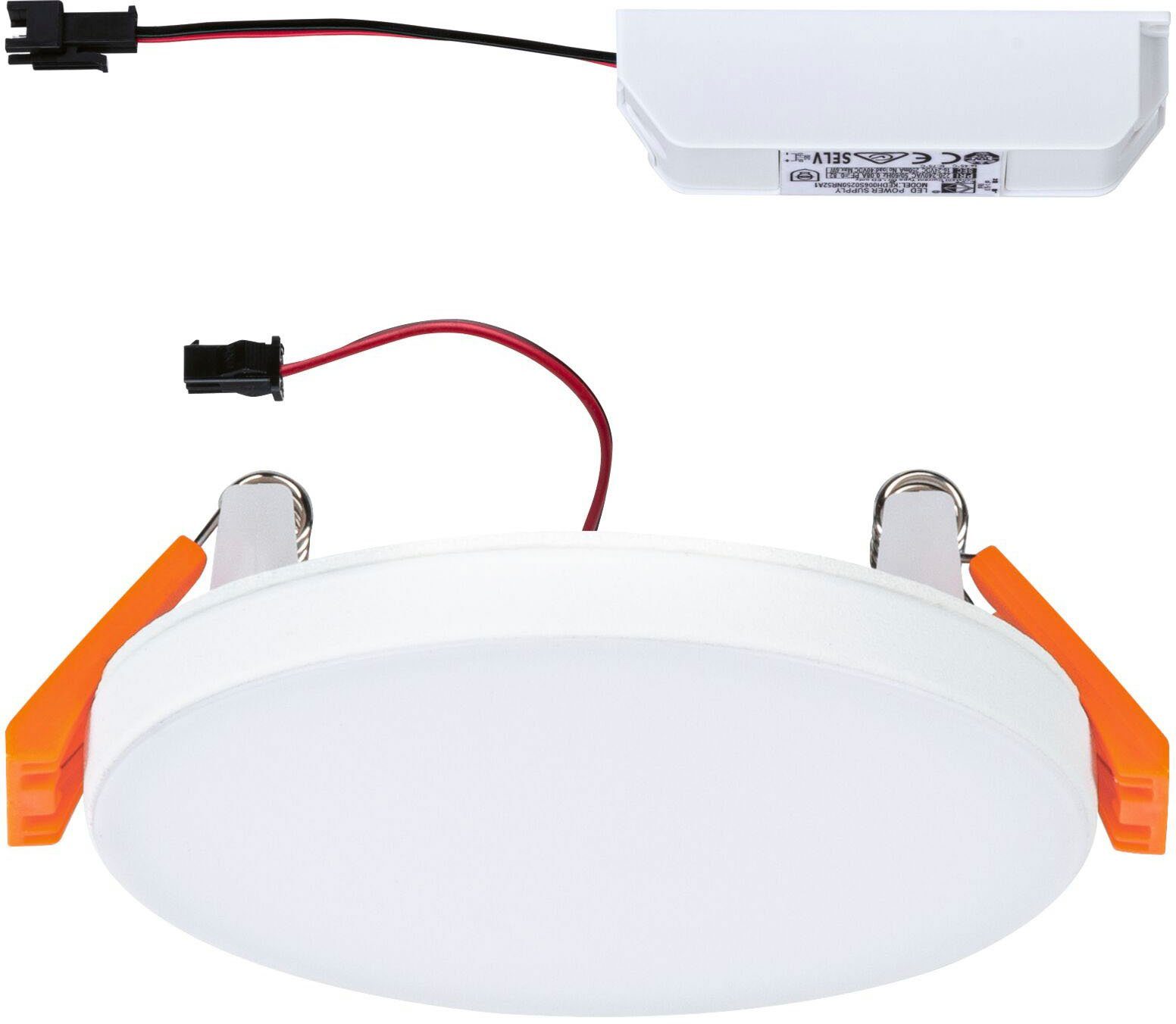 Paulmann Ledinbouwlamp VariFit LED Inbouwpaneel Veluna Edge IP44 rond 90mm 450lm 3000K Wit (1 stuk)