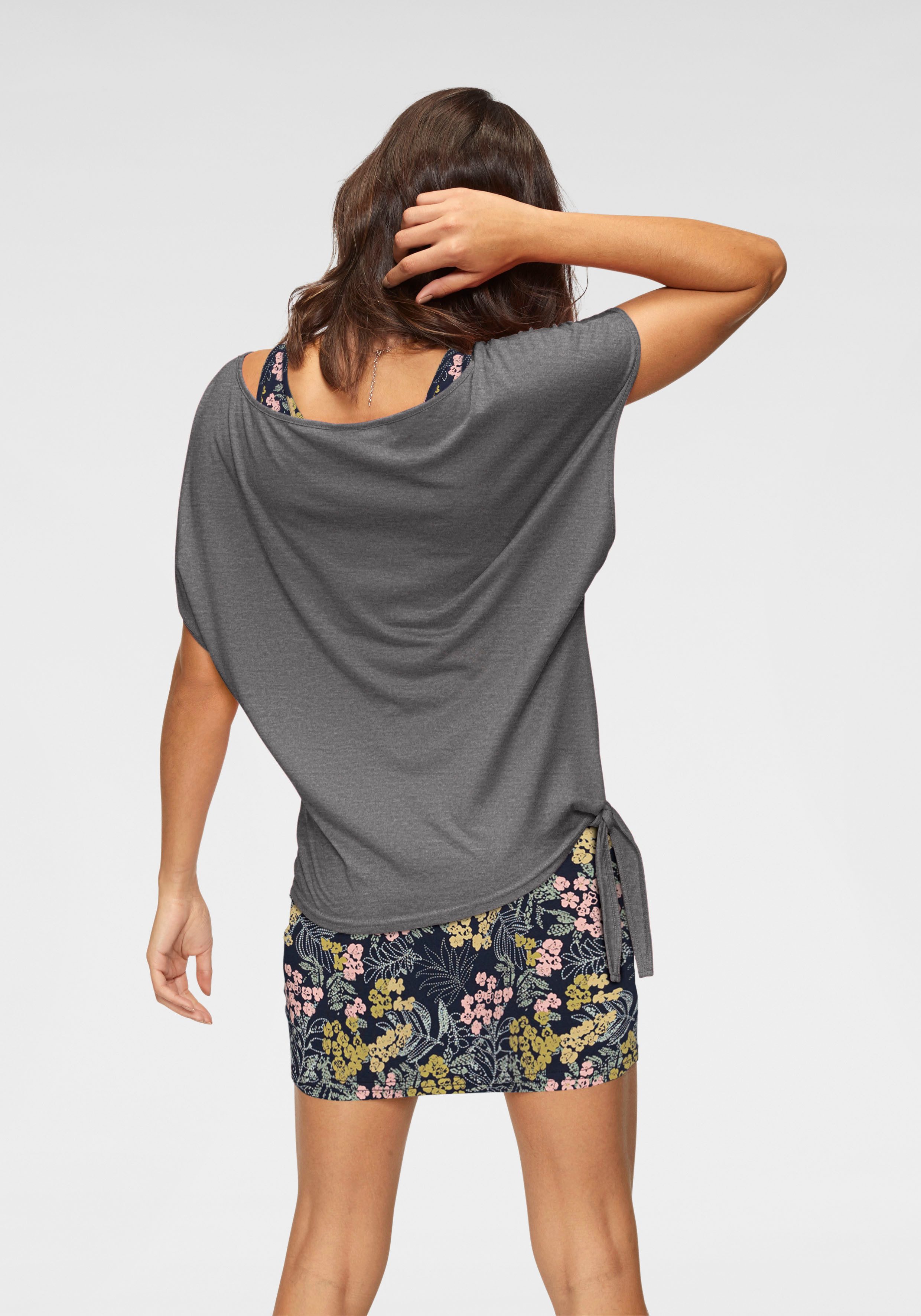 KangaROOS Zomerjurk Set shirt jurk met bloemen (set, 2-delig, Met T-shirt)