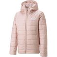 puma winterjack ess hooded padded jacket roze