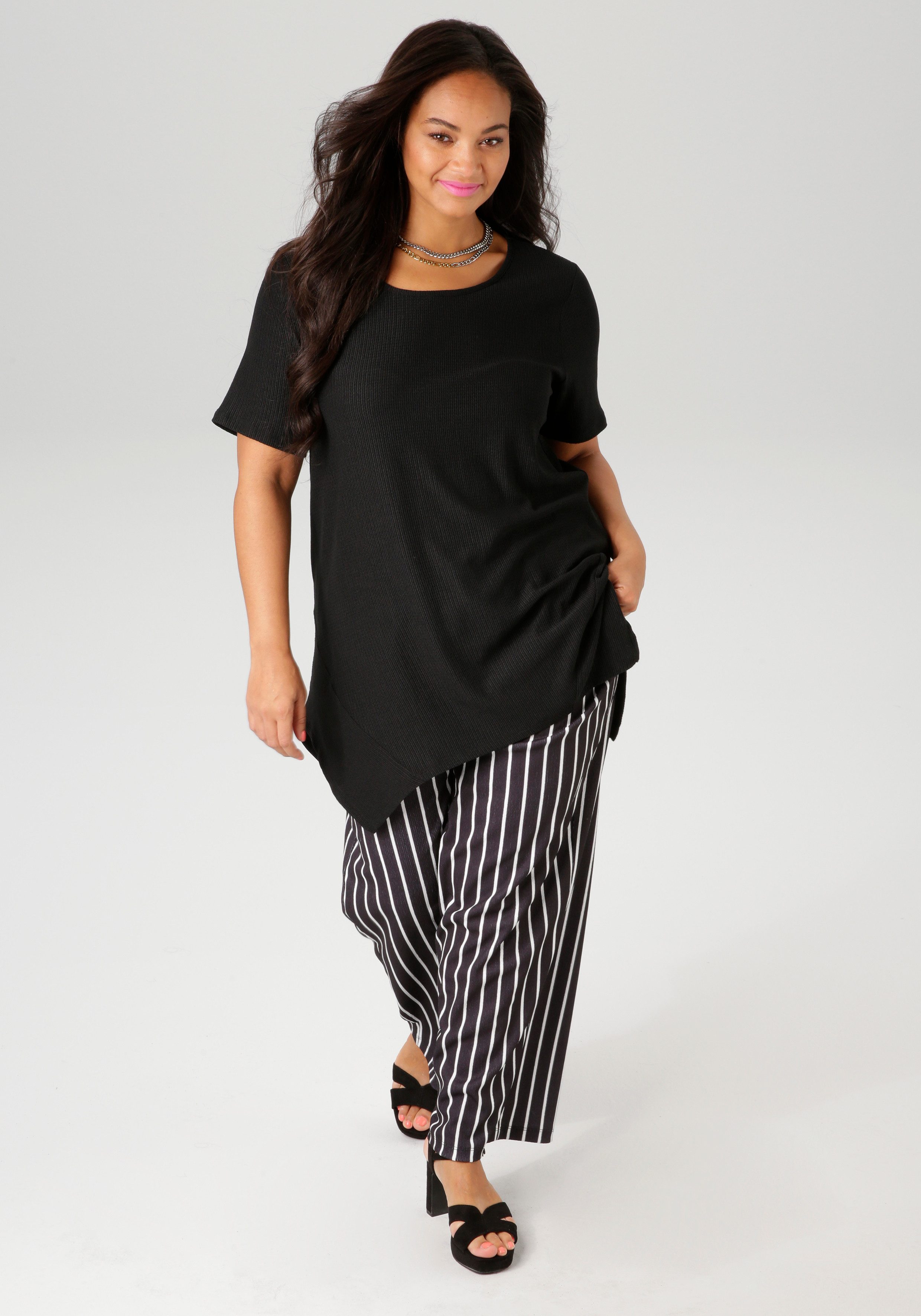 Aniston PLUS Shirt met subtiele streep-look structuur