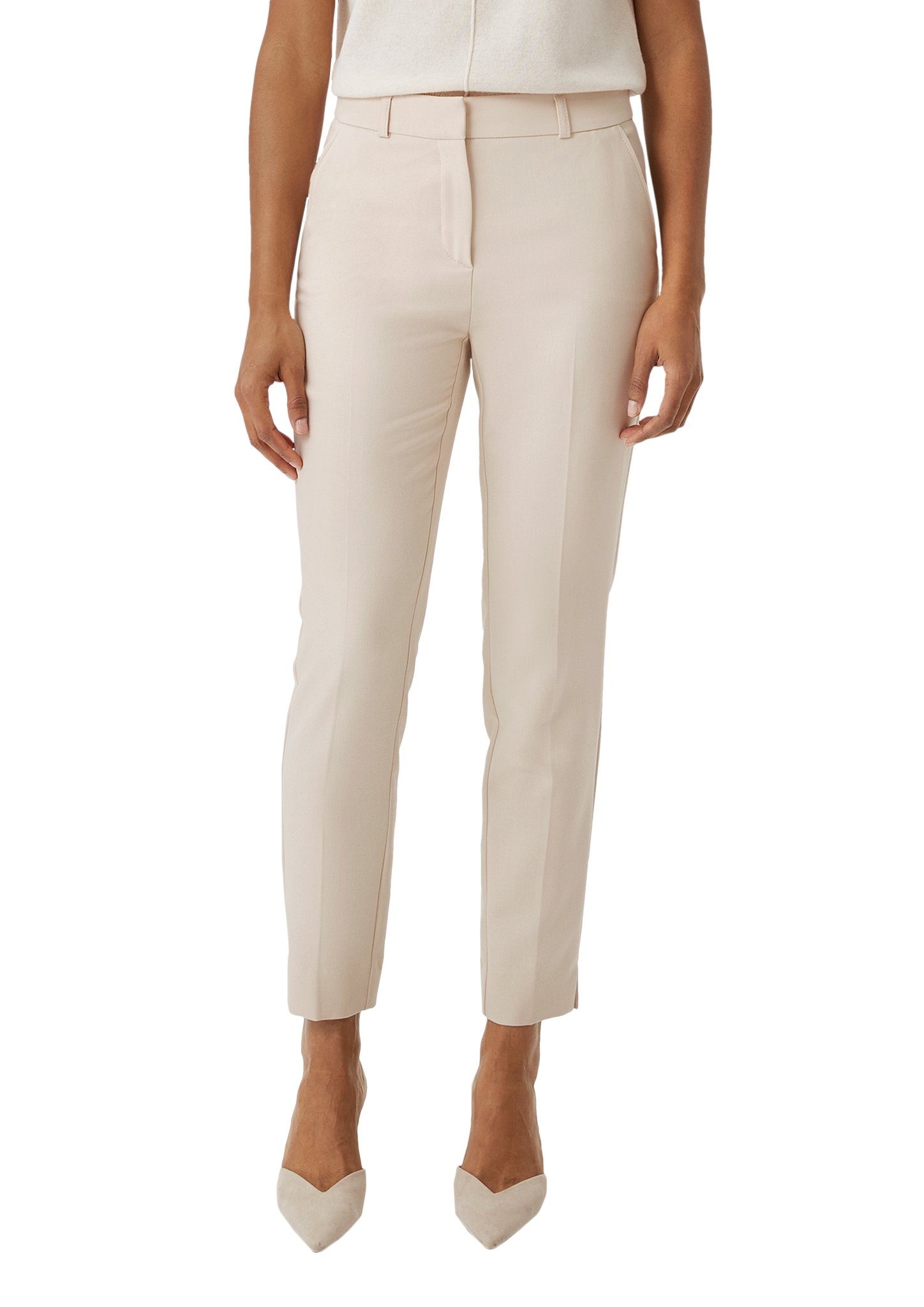 Comma Pantalon met plooi en verborgen sluiting