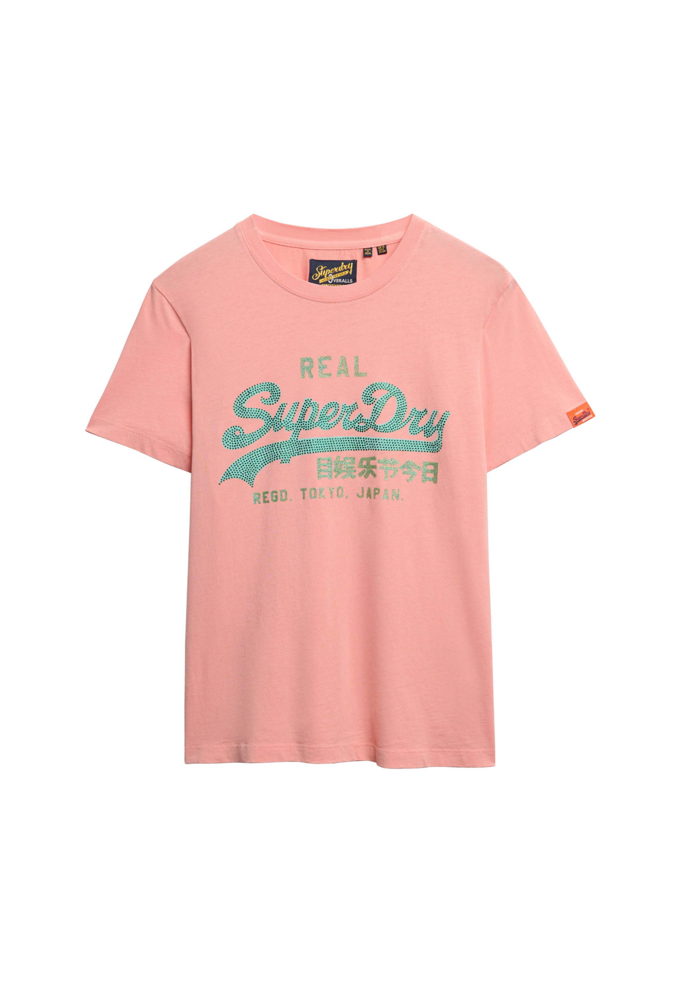 Superdry Shirt met korte mouwen VL RHINESTONE SLIM TEE