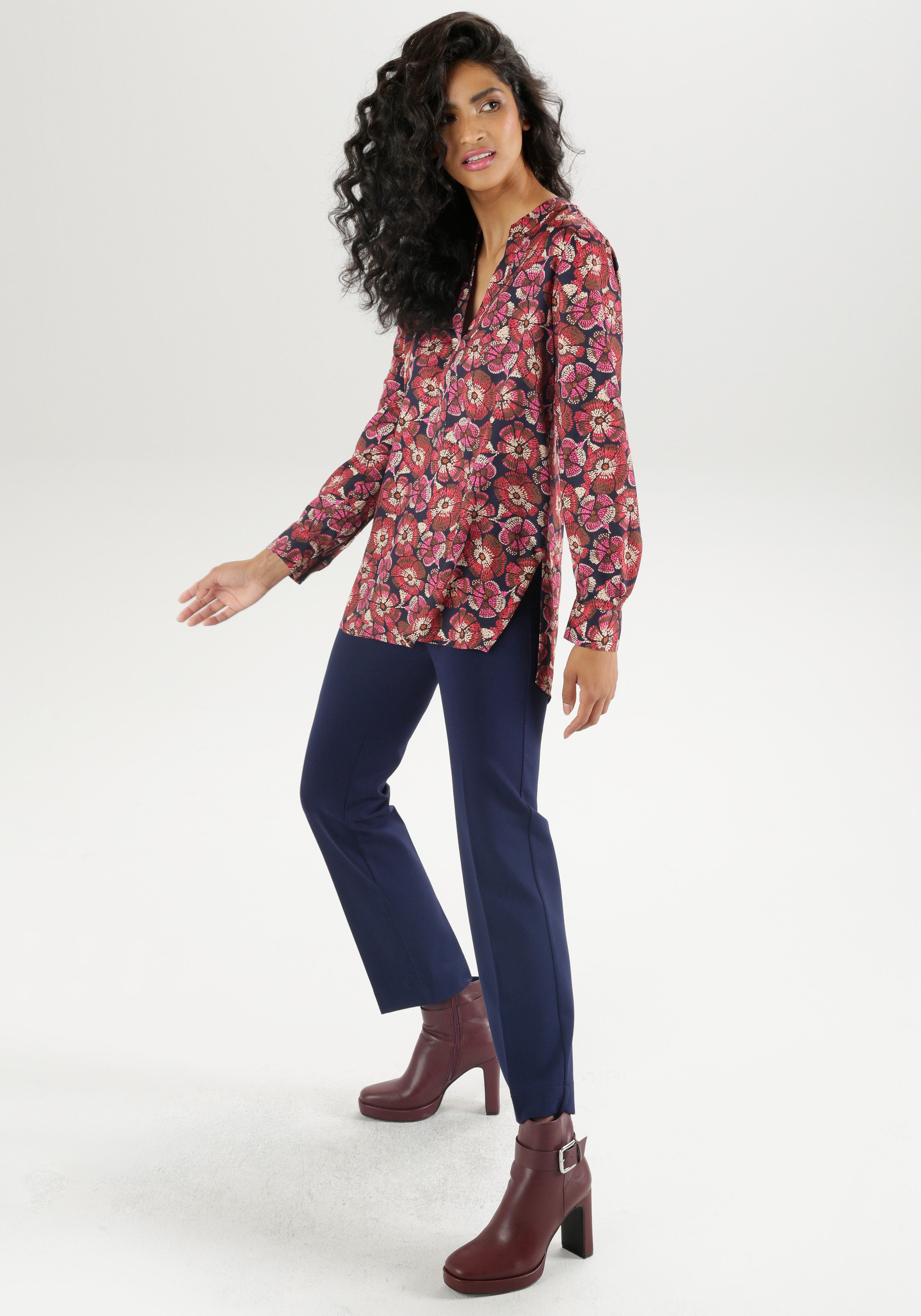 Aniston SELECTED Lange blouse achterkant langer dan voorkant