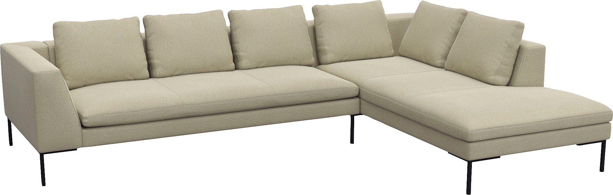 FLEXLUX Hoekbank Loano, super comfortabel zitcomfort door koudschuim in de zitting, L-vorm