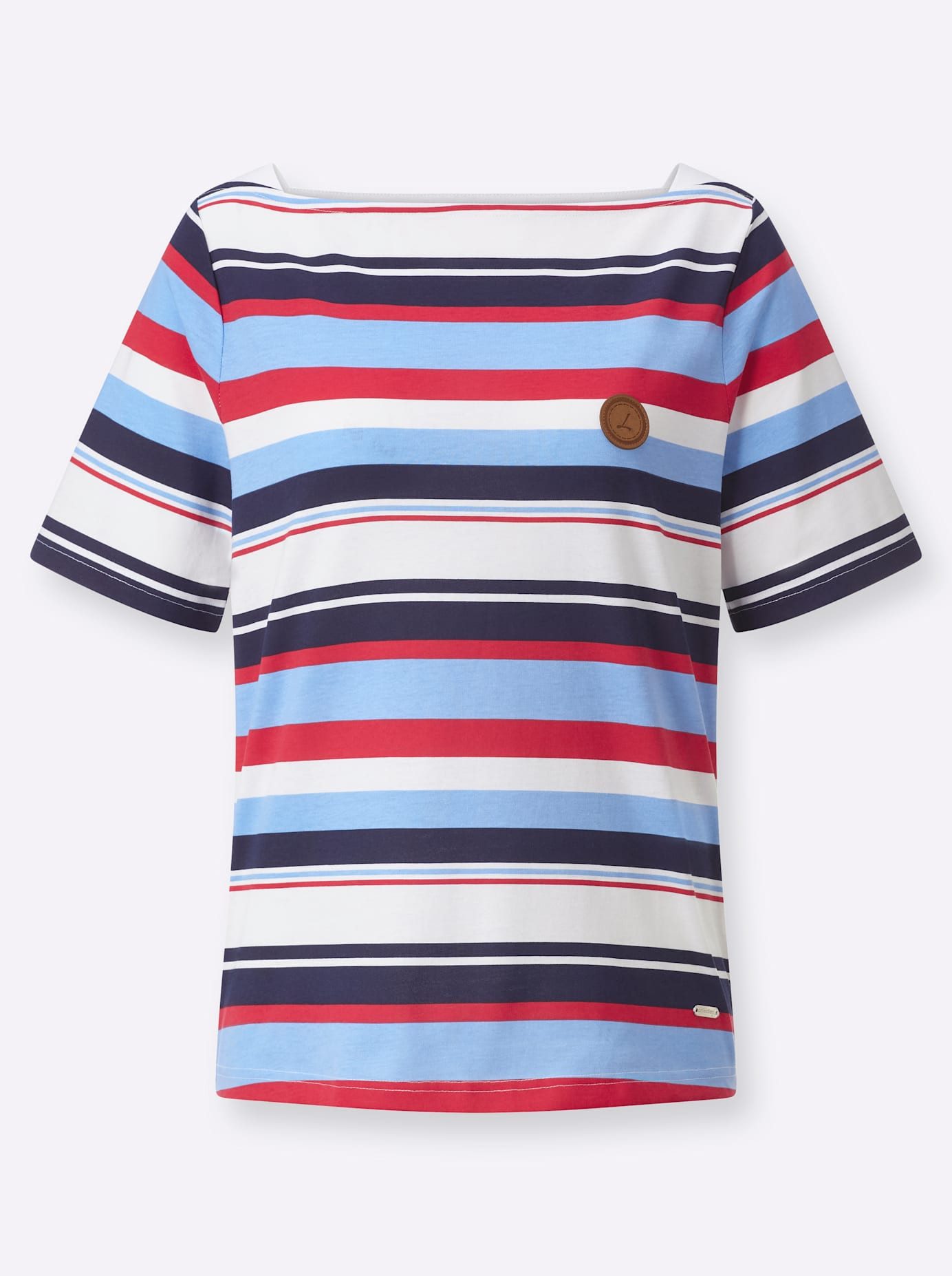 Casual Looks Shirt met korte mouwen Gestreept shirt (1-delig)
