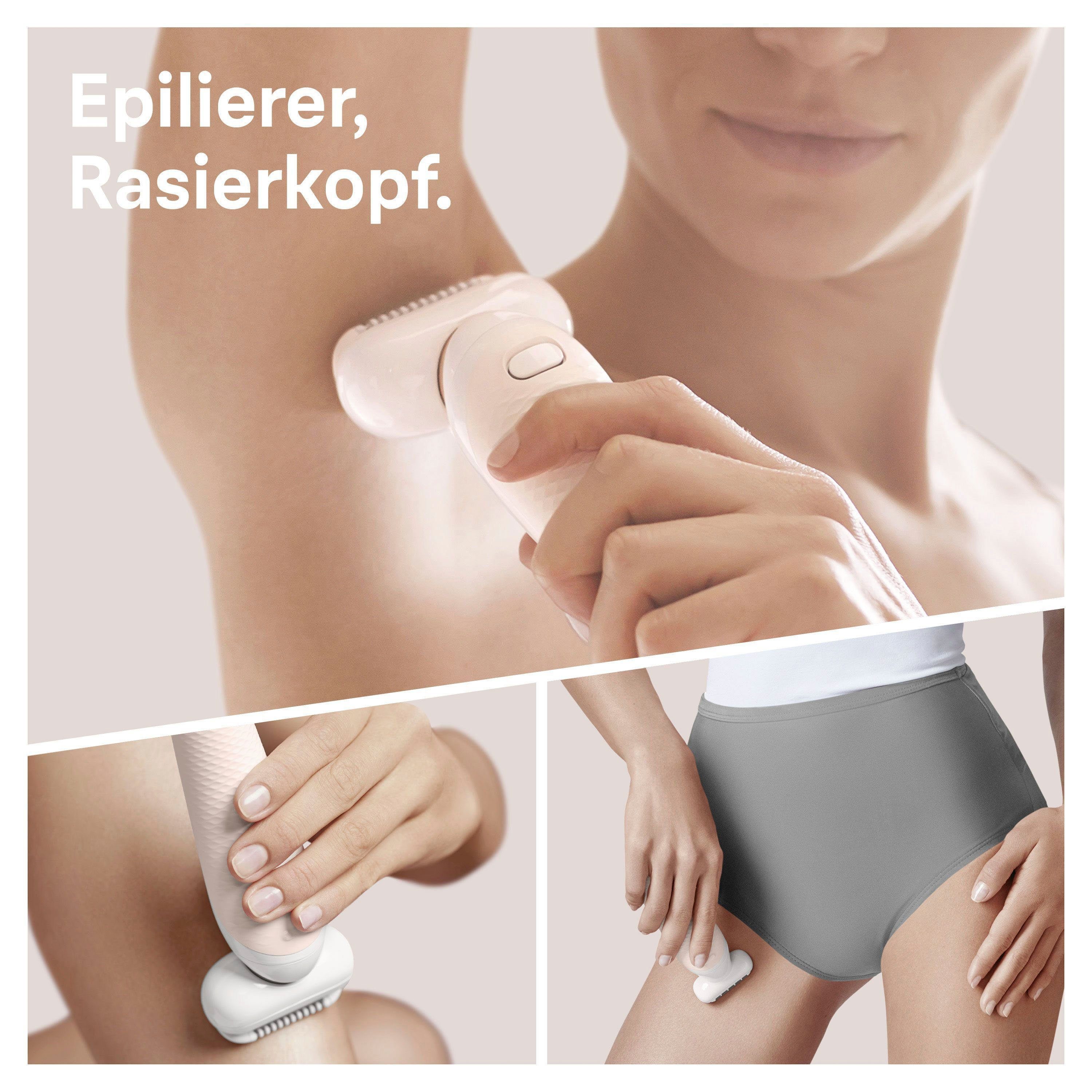Braun Epilator Silk-épil 9 Flex 9-006 draadloos wet & dry-epileren, brede kop met 40 pincetten