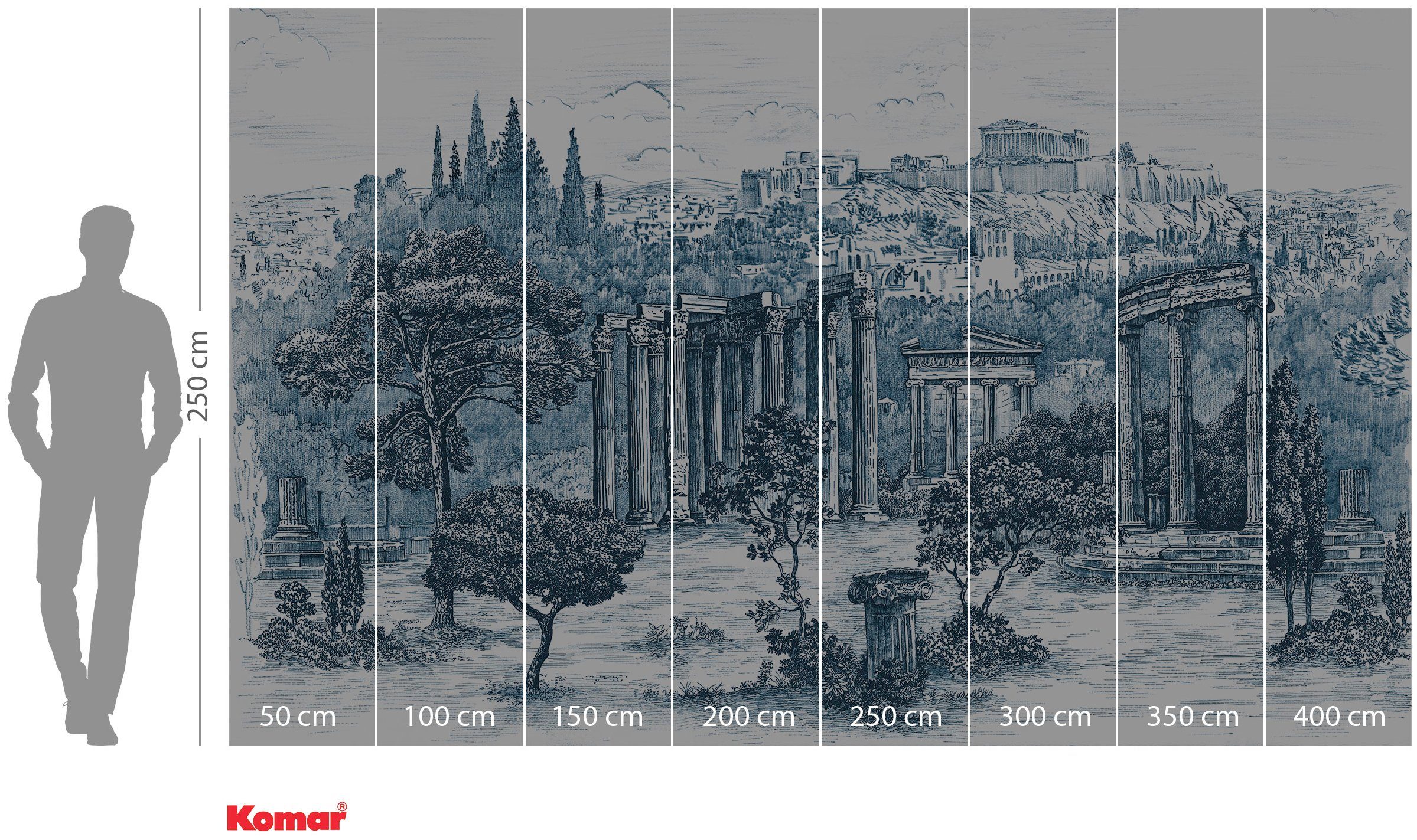 Komar Vliesbehang Digitale print vlies - Ruins - Afmeting 400 x 250 cm (1 stuk)