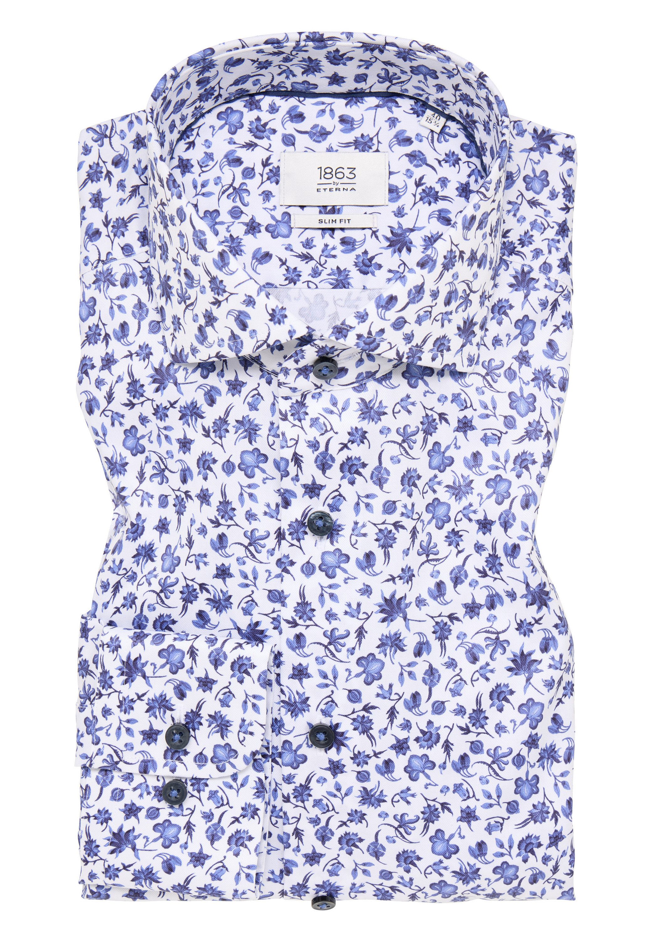 Eterna Overhemd met lange mouwen Slim fit NON IRON (strijkvrij)